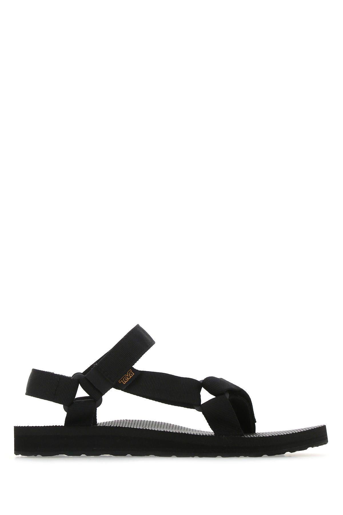 Black Polyester Mid Universal Sandalss