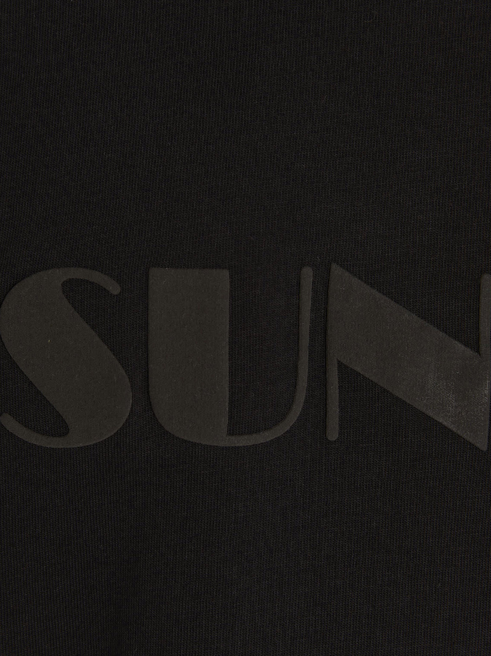 Shop Sunnei Logo T-shirt In Black