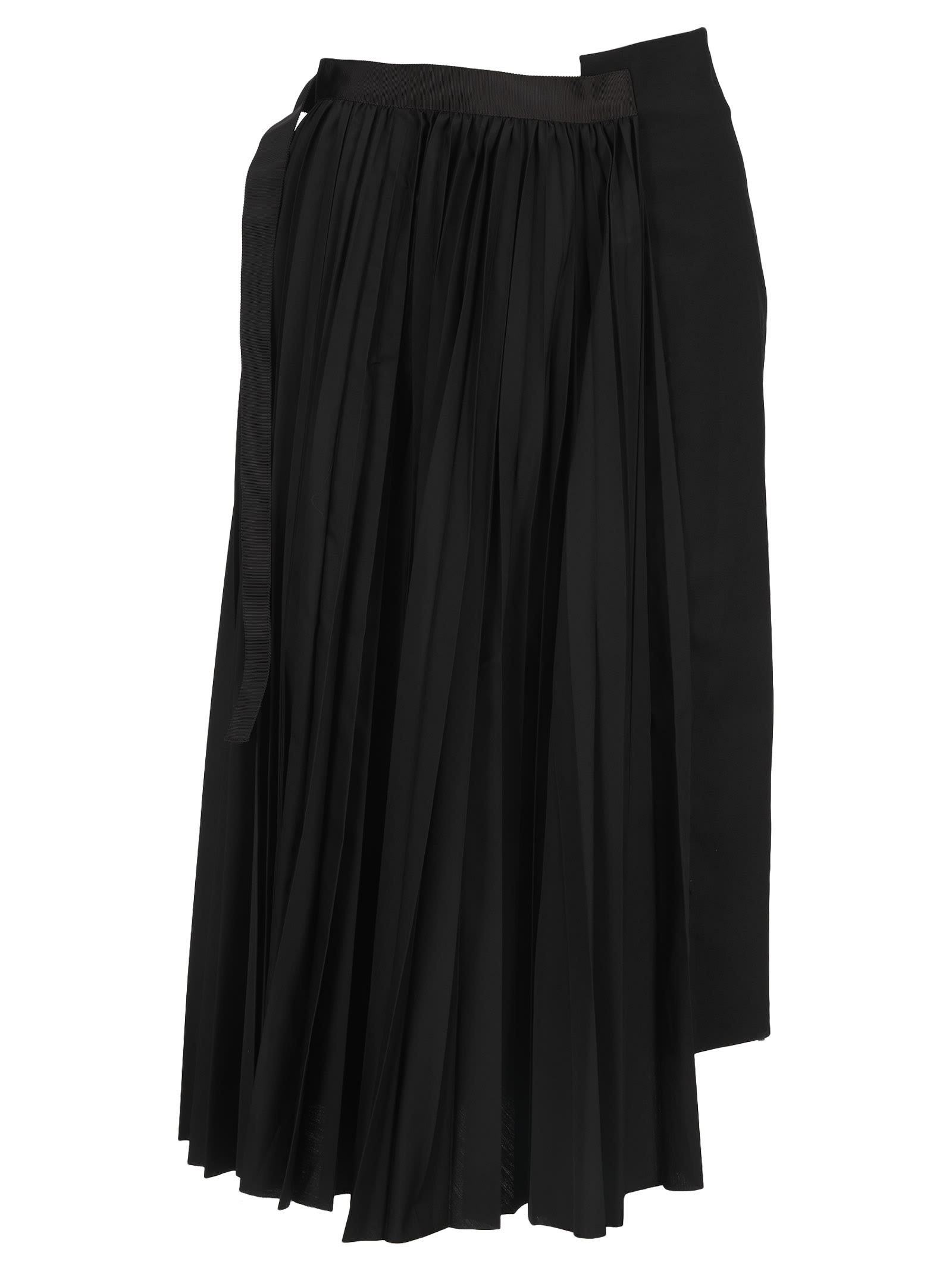 Sacai Asymmetric Pleated Skirt