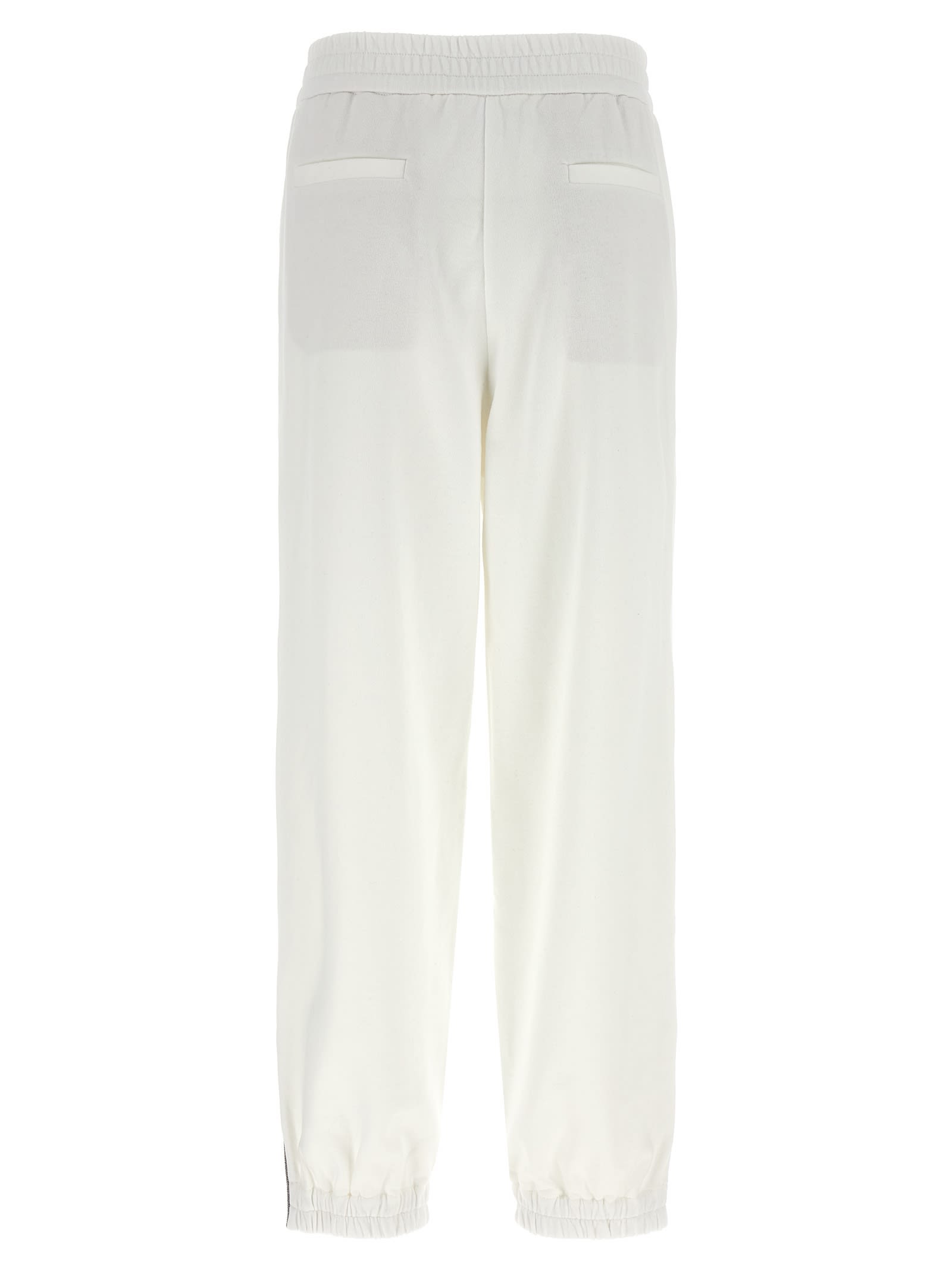 Shop Brunello Cucinelli Monile Joggers In White