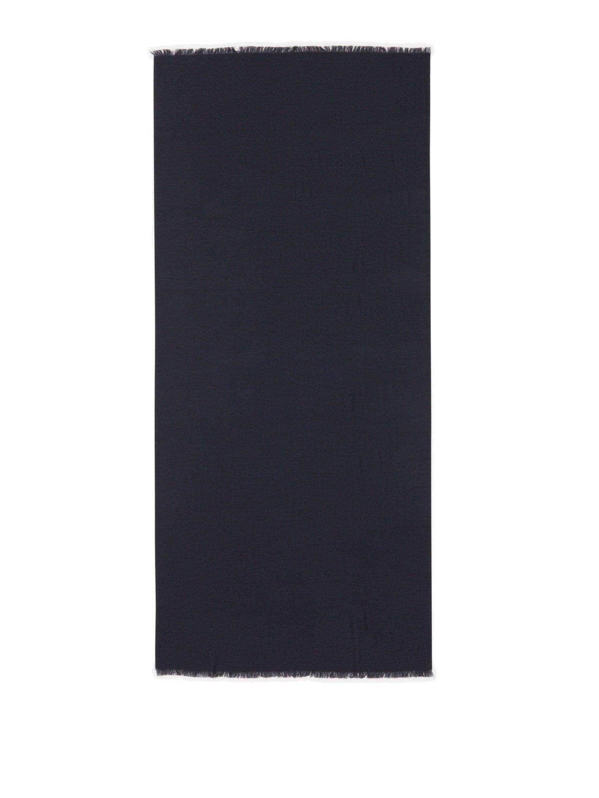 Shop Tom Ford Prince Of Wales Scarf In Black/ Navy