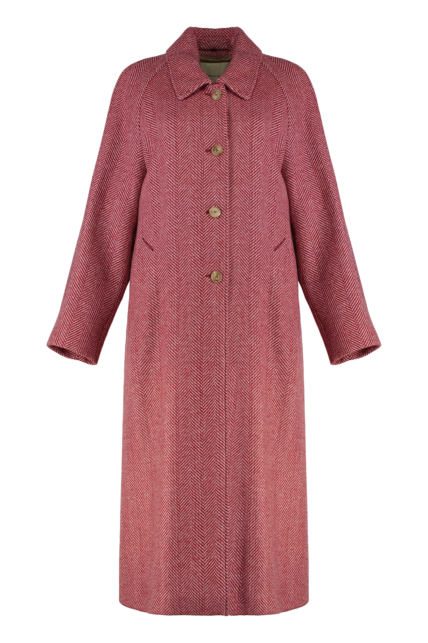 Weekend Max Mara Coat In Double Wool In Red