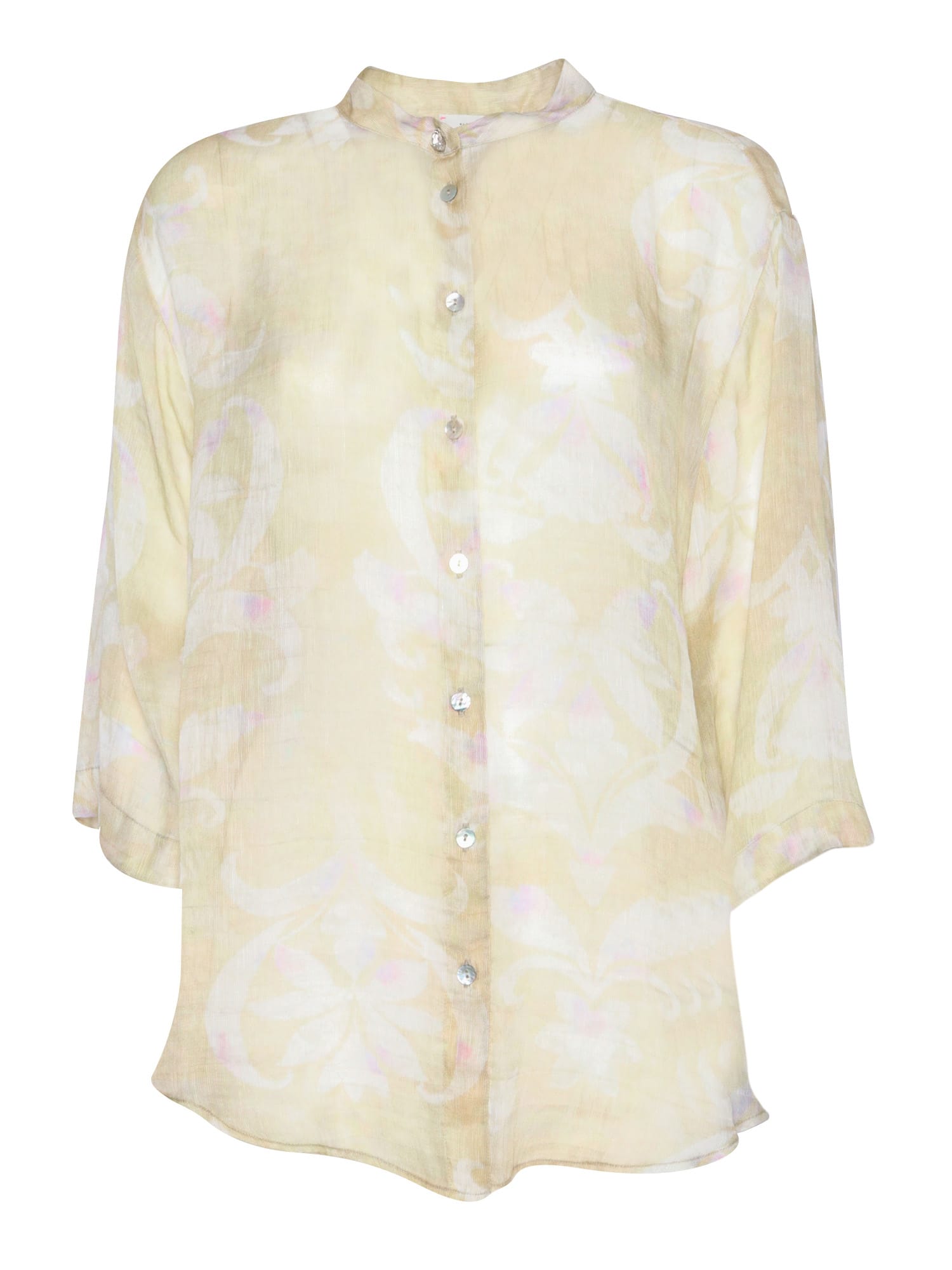 Shop Forte Forte The Secret Lily Silk Shirt In Green