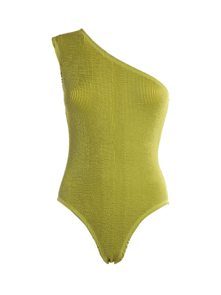 Bottega Veneta One-shoulder Swimsuit In Crinkled Effect Nylon