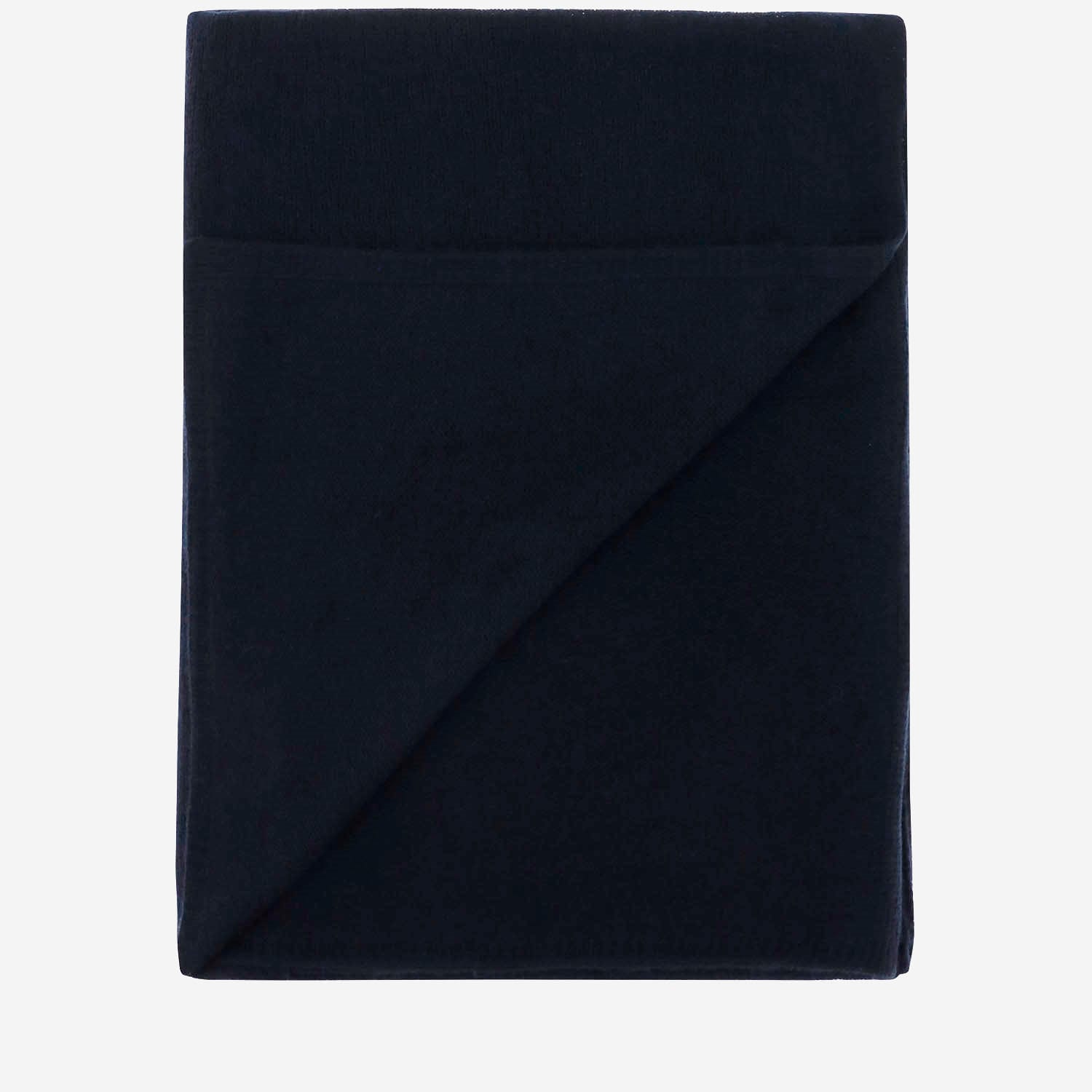 Vince Rectangular Navy Cashmere Scarf In Blue