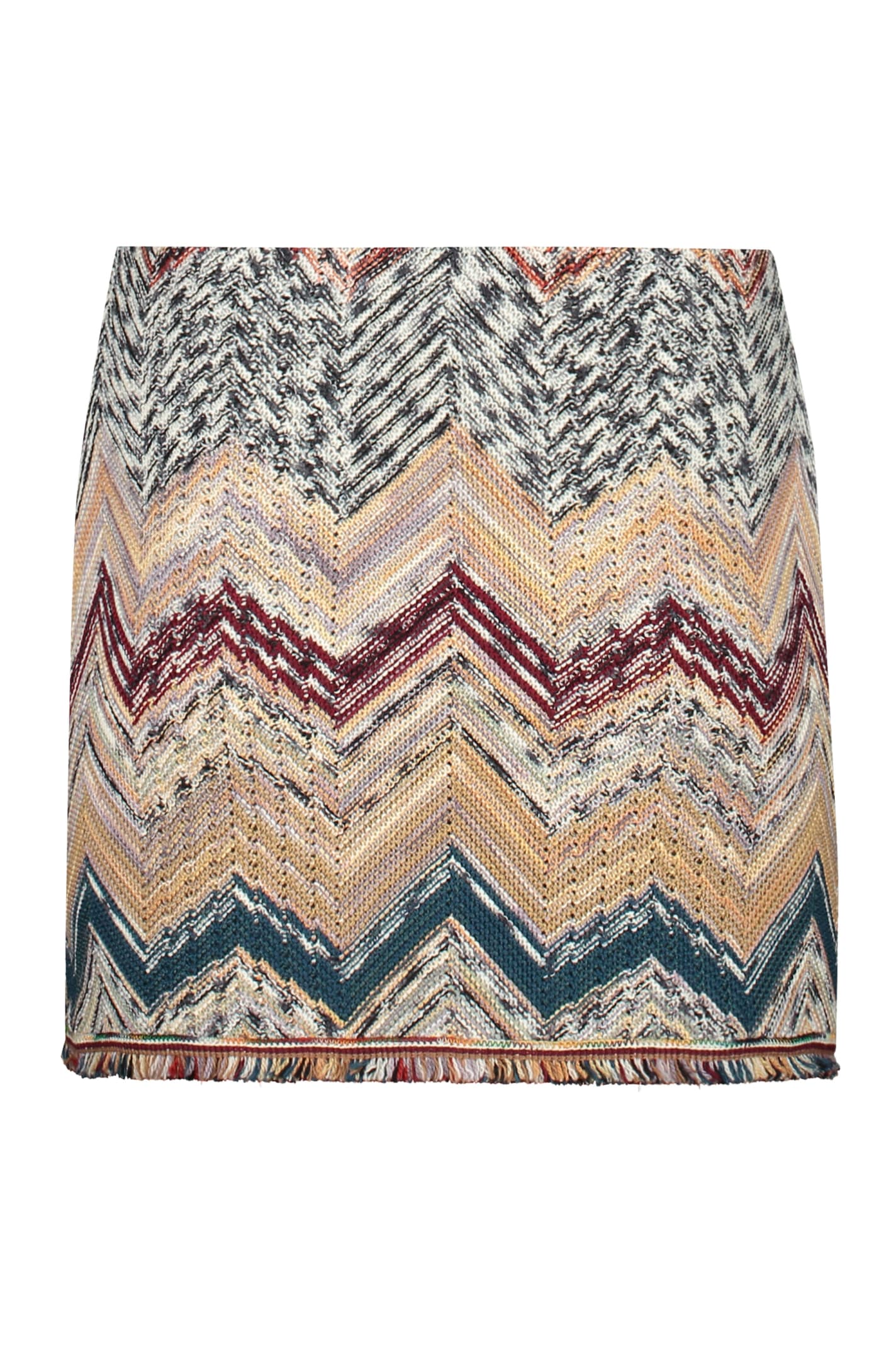 Shop Missoni Knitted Mini Skirt In Multicolor