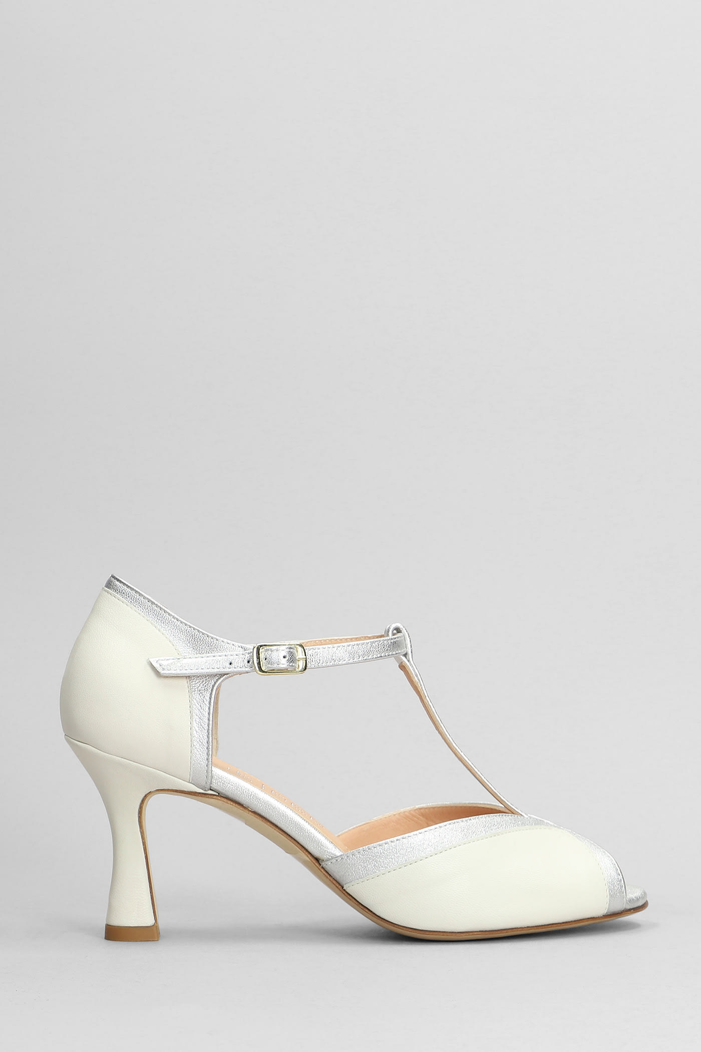 Sandals In White Leather