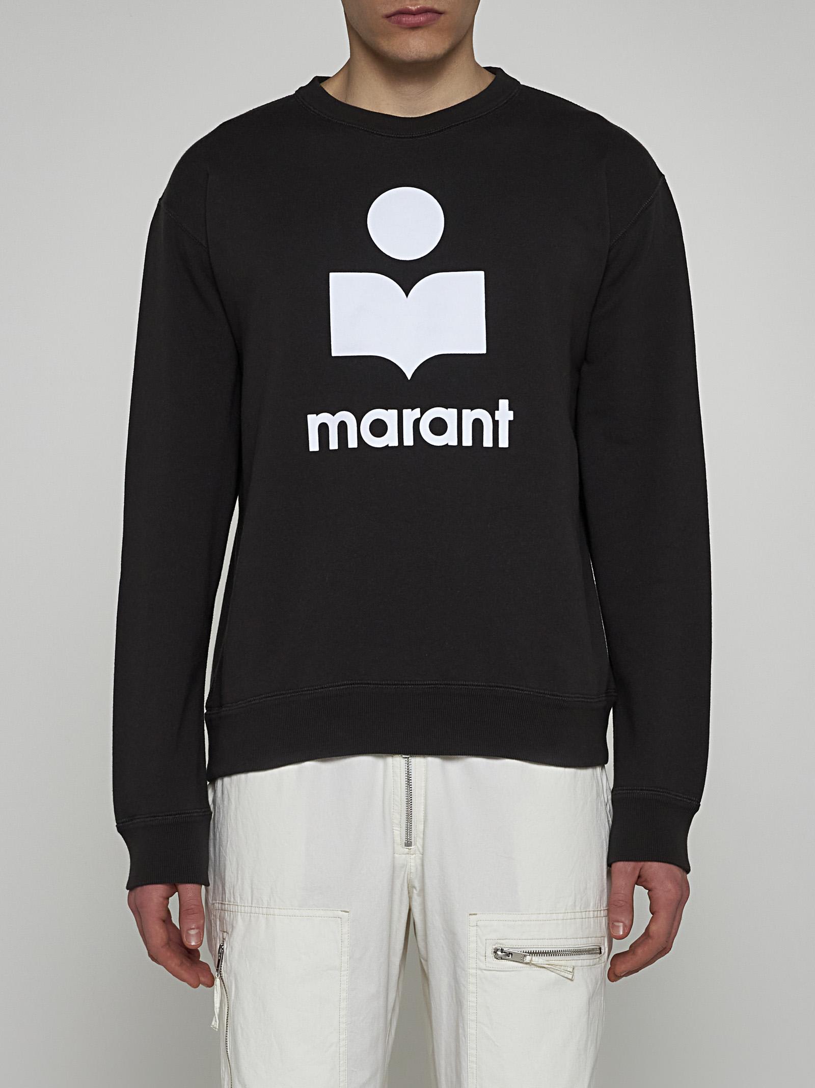 Shop Isabel Marant Mikoy Cotton-blend Sweatshirt In Black