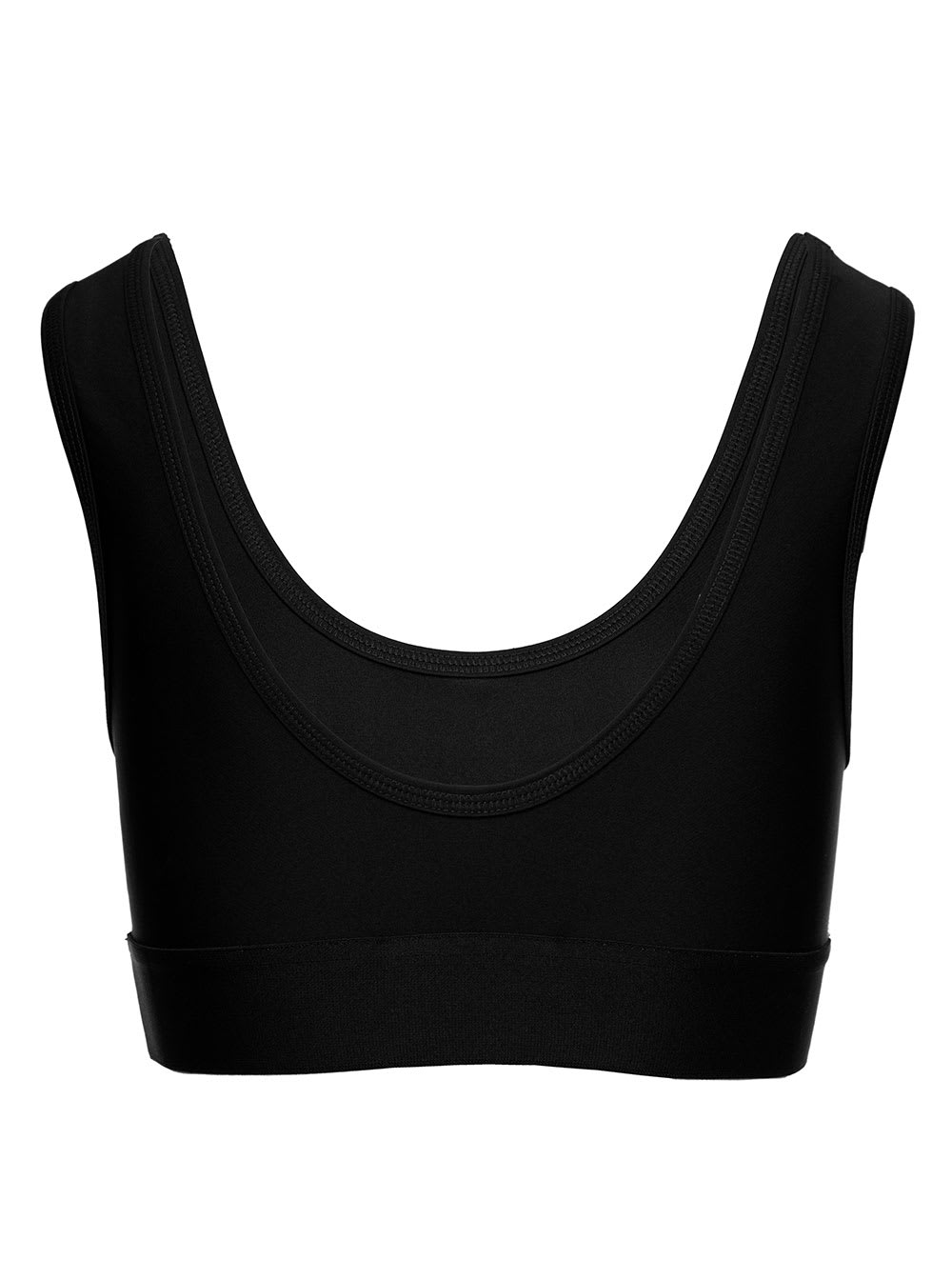Dolce & Gabbana Black Sports Bra With Branded Band In Stretch Tech Fabric Woman