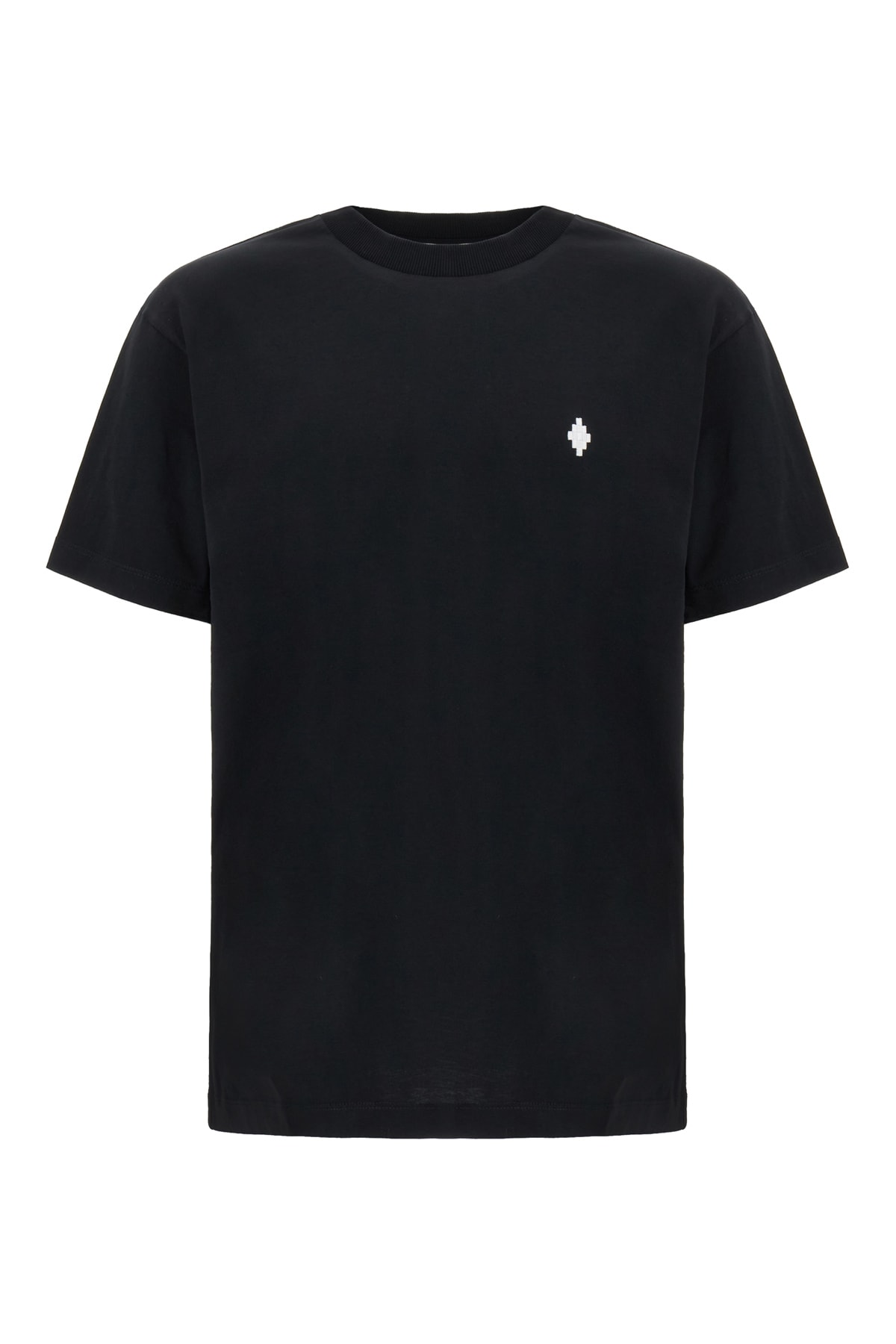 Marcelo Burlon County Of Milan Black Stretch Cotton T-shirt In Black White