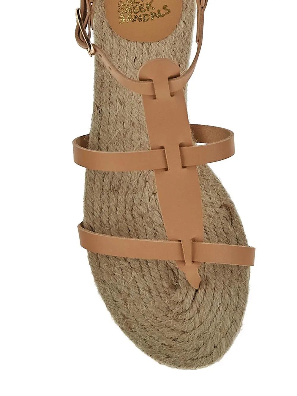 Shop Ancient Greek Sandals Delos Sandal In Cream