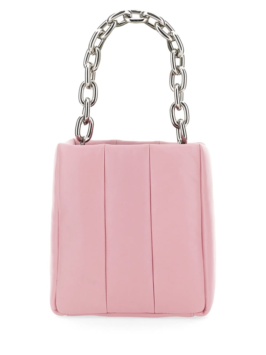 Stand Studio Quilted Leather Satchel Bag In Pink