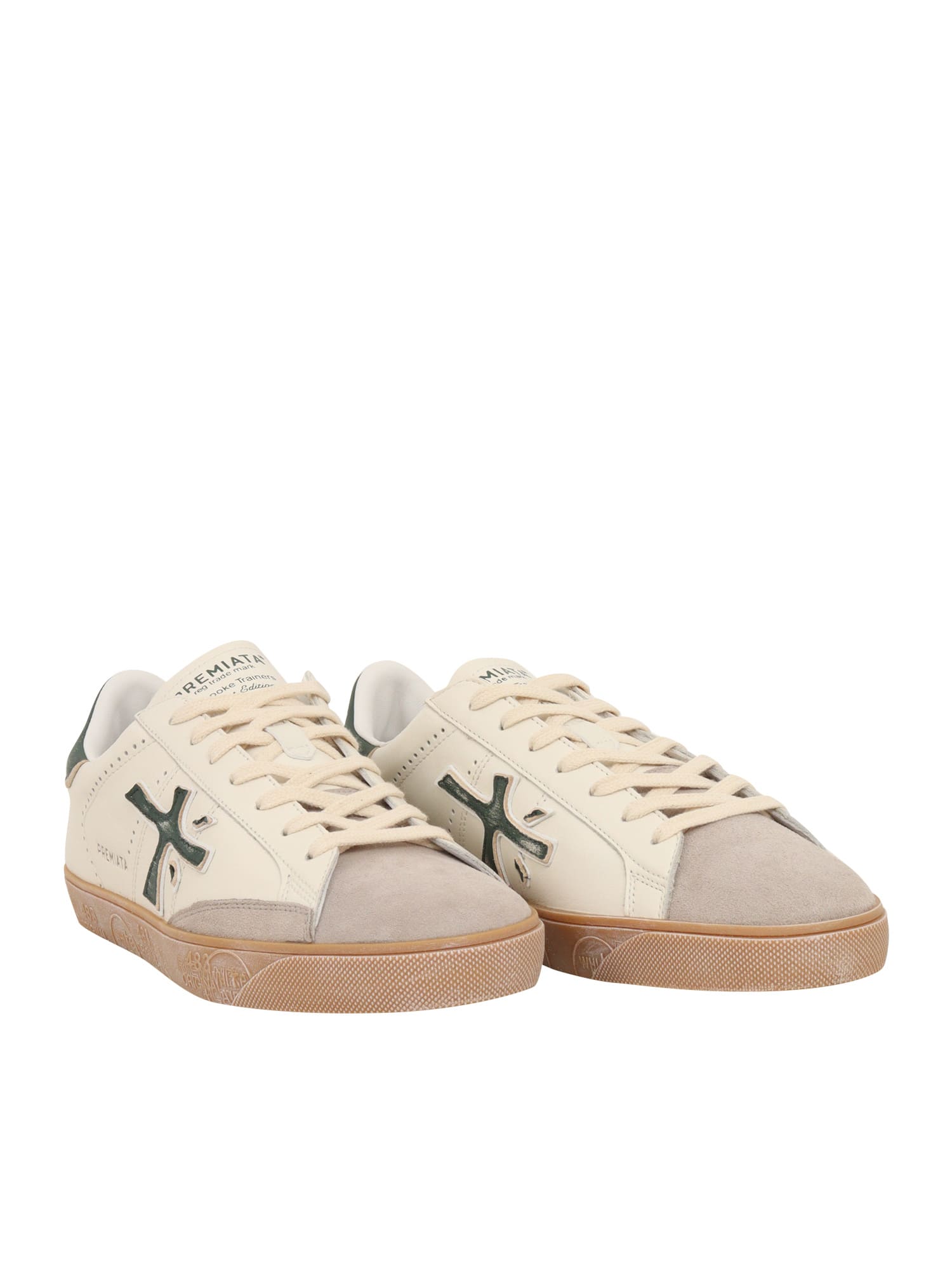 Shop Premiata Sneakers In White