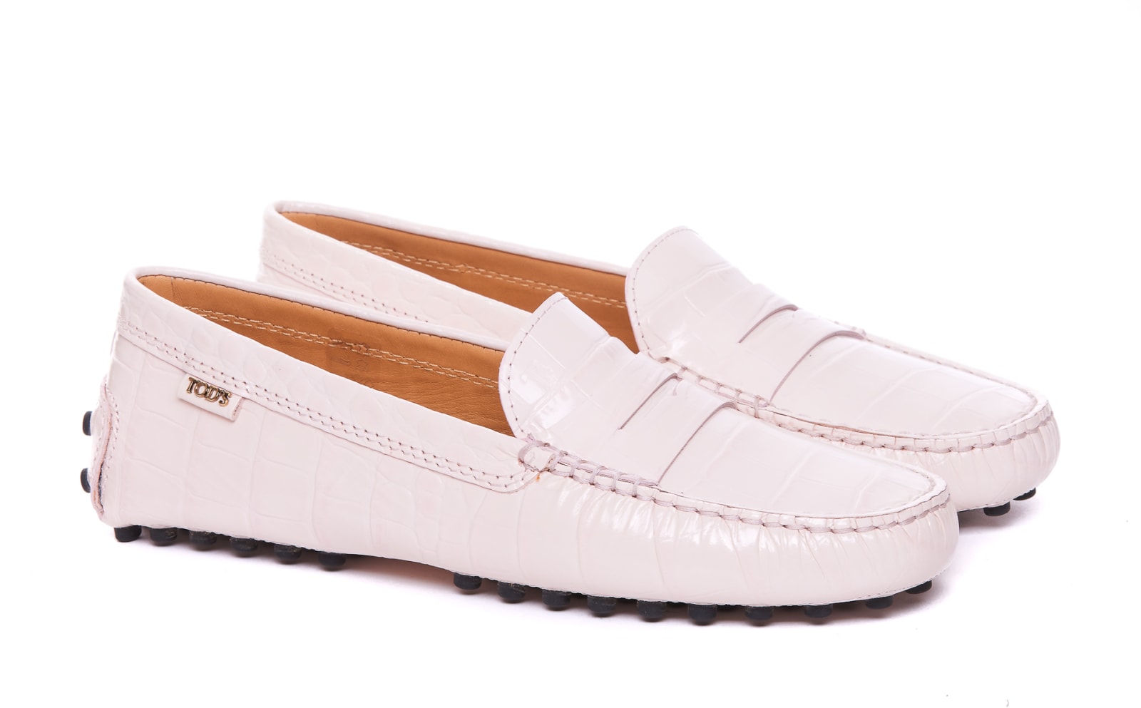 Shop Tod's Gommino Loafers In Pink