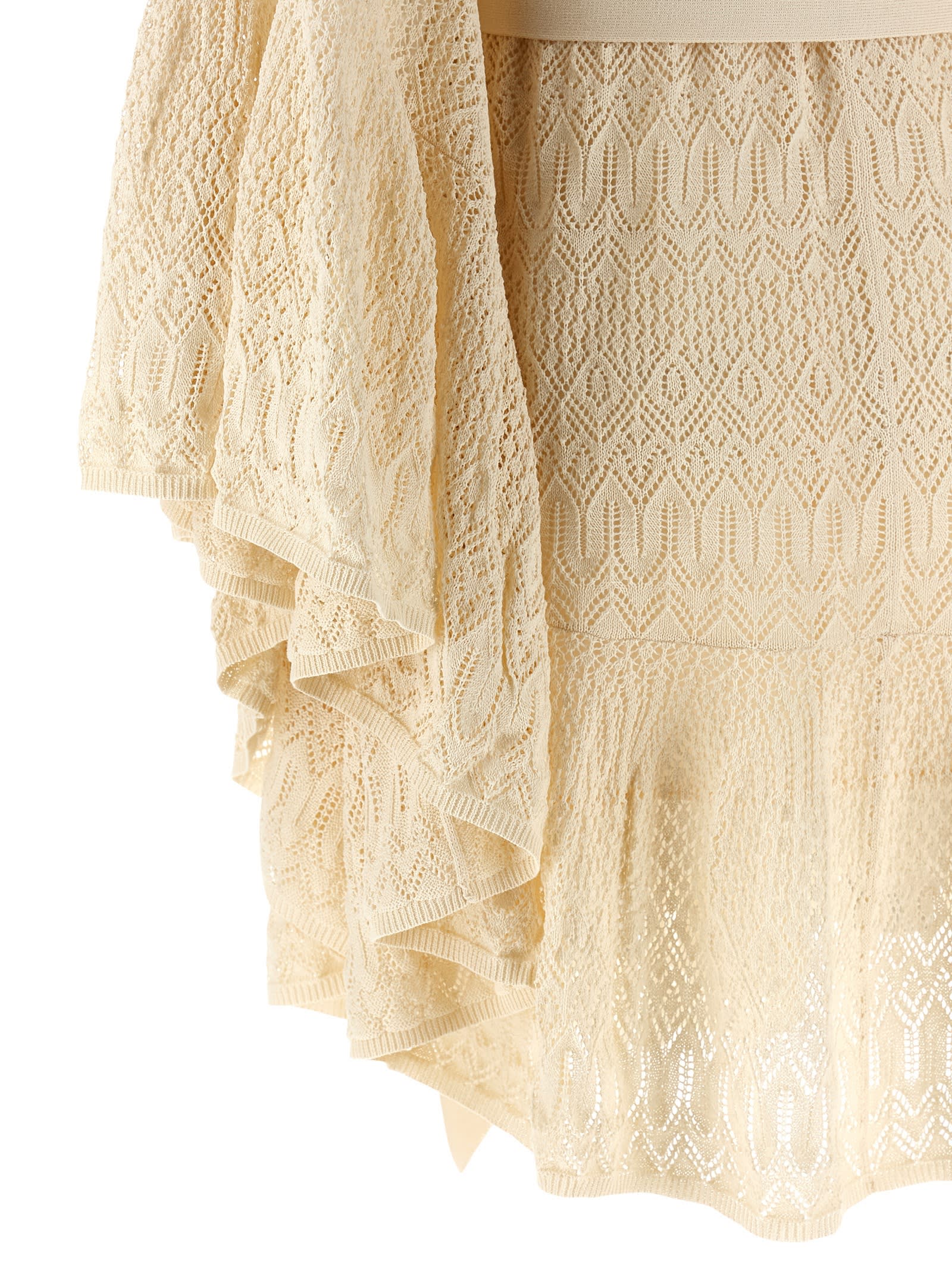 Zimmermann Coco Pointelle Lace Dresses Beige In Neutral