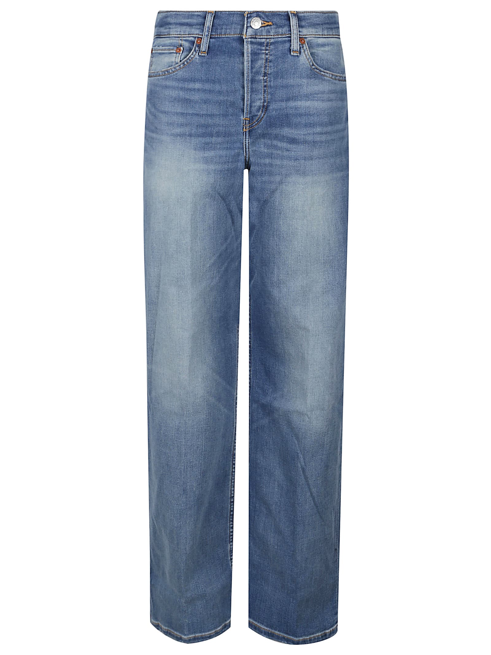 Mid Rise Wide Leg Jeans