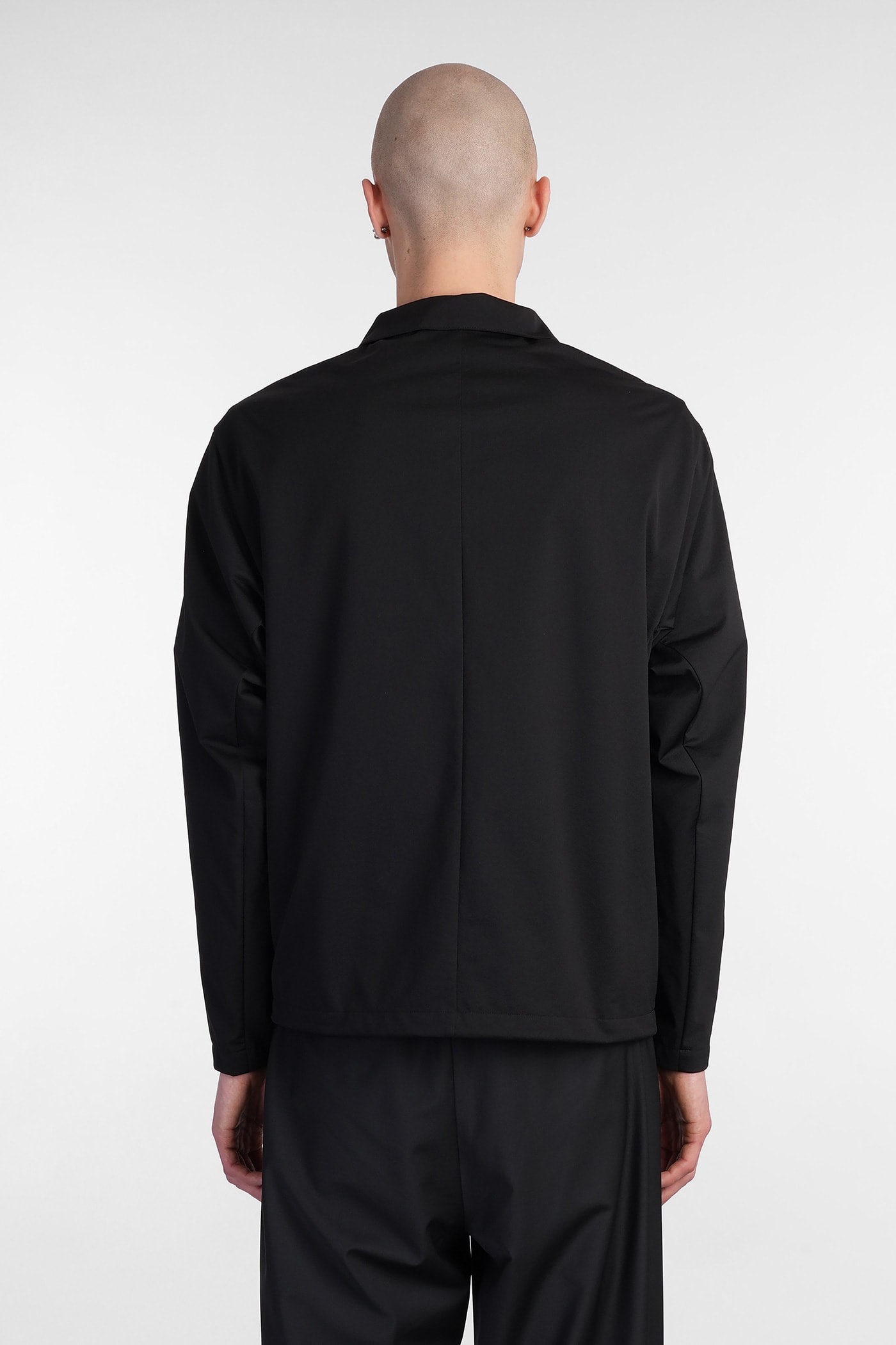 Attachment Cotton-blend Bomber Jacket In Black