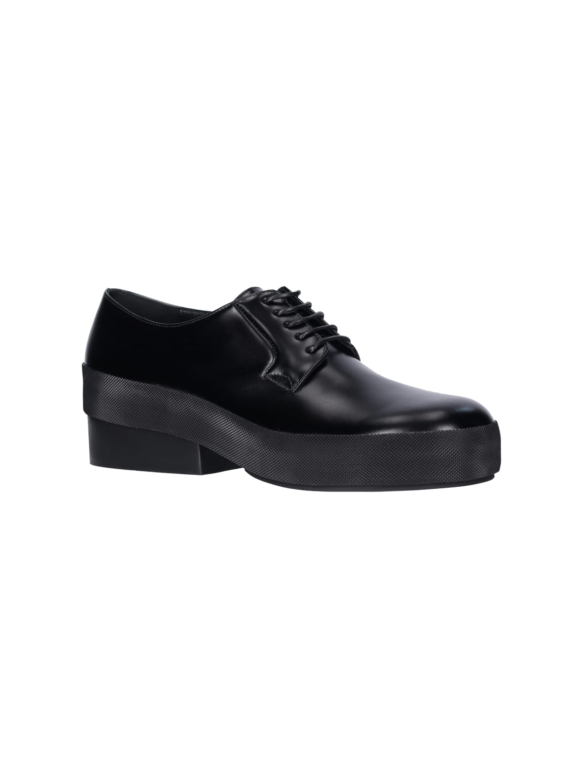 Shop Raf Simons Derby Leather Shoes In Black