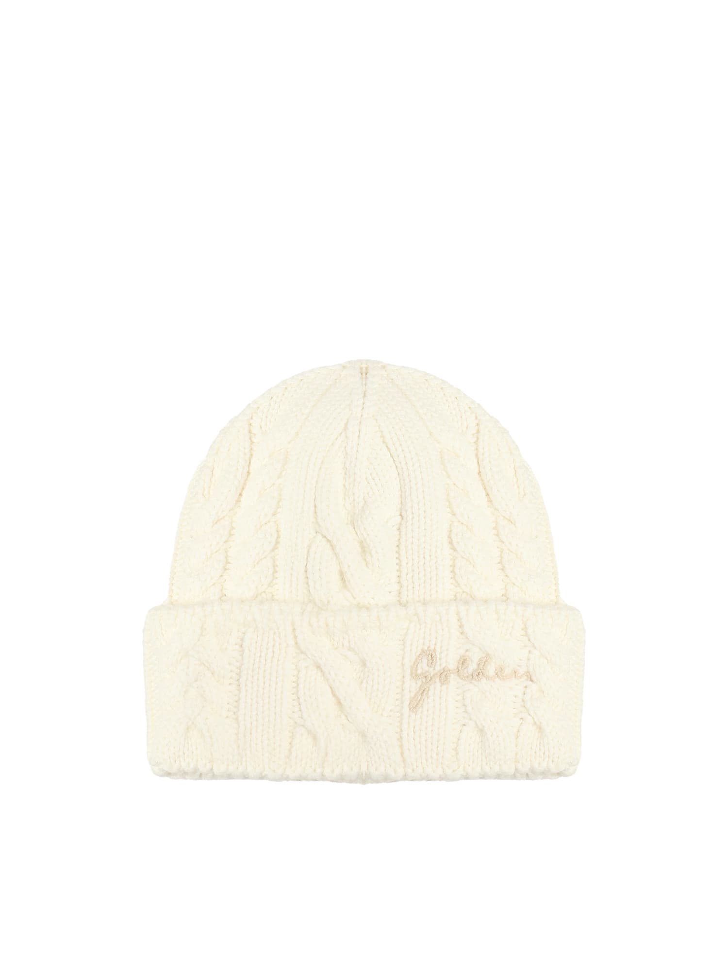 Golden Goose Journey Beanie Hat In White