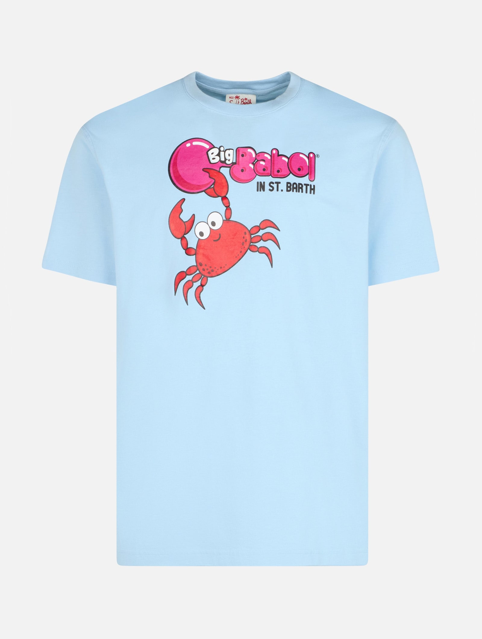 MC2 SAINT BARTH MAN T-SHIRT WITH BIG BABOL CRAB PLACED PRINT AND EMBROIDERY BIG BABOL SPECIAL EDITION 