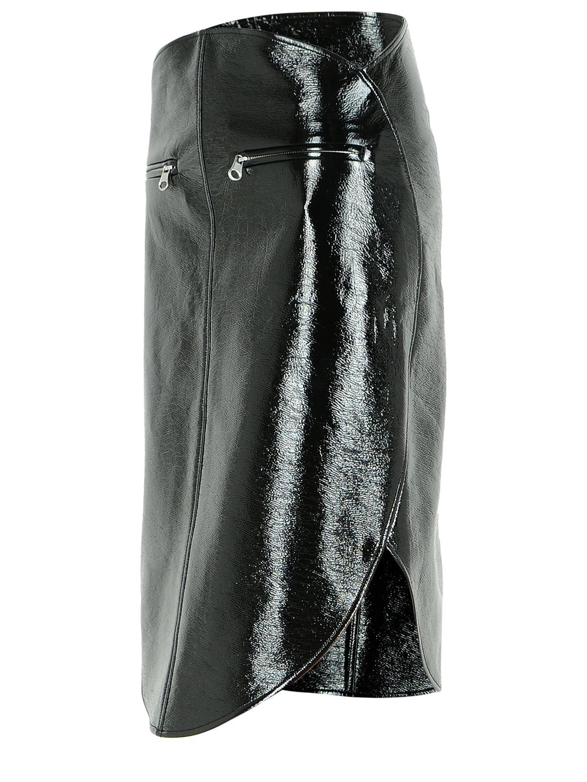 Courrèges Black Cotton Blend Skirt In Black