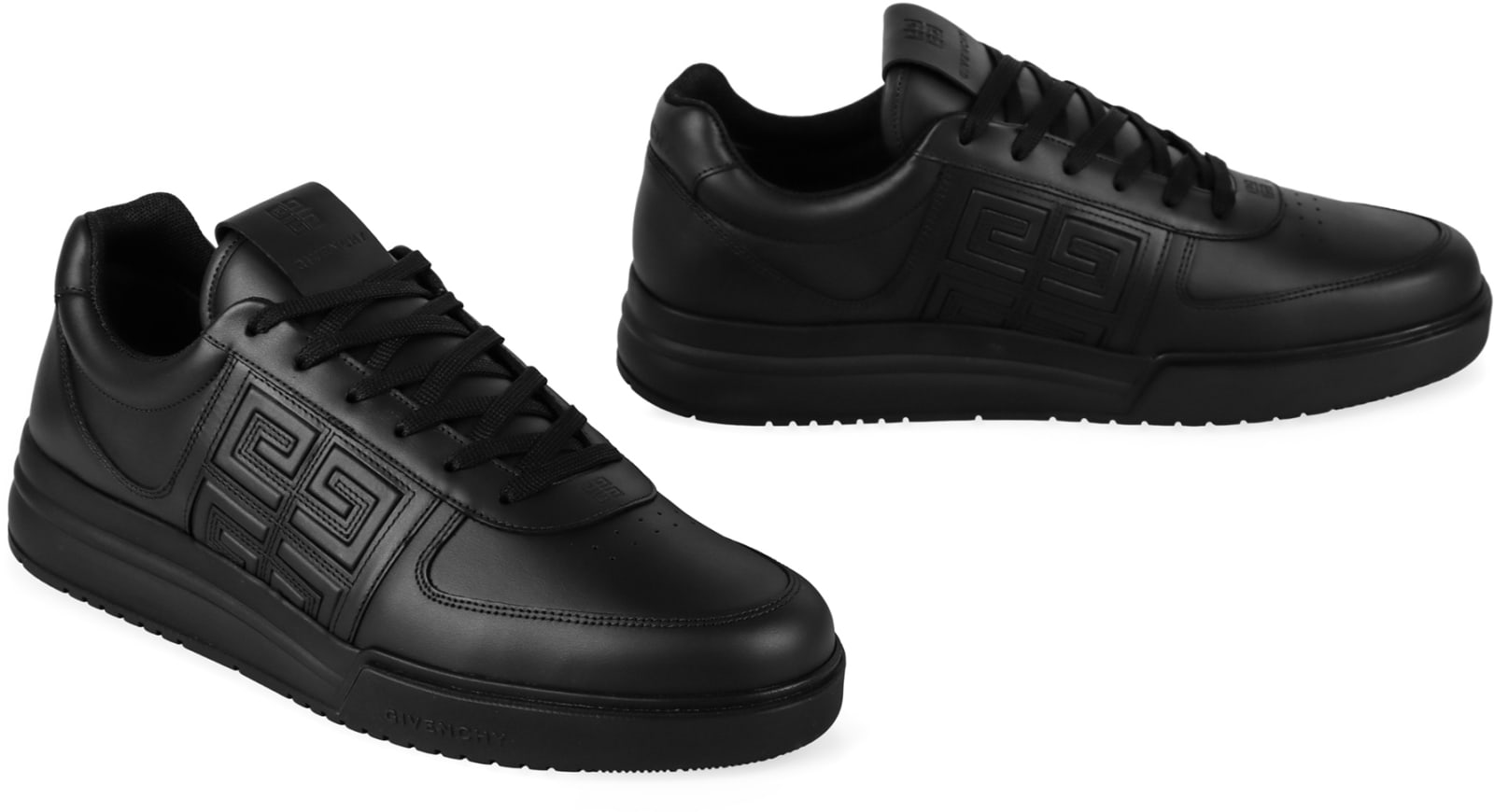 Shop Givenchy G4 Leather Low-top Sneakers In Black