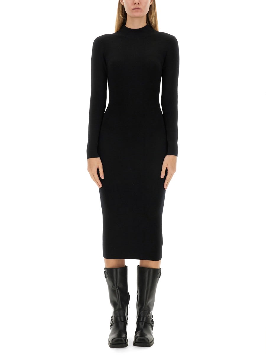 Shop Michael Kors Slim Fit Dress In Black