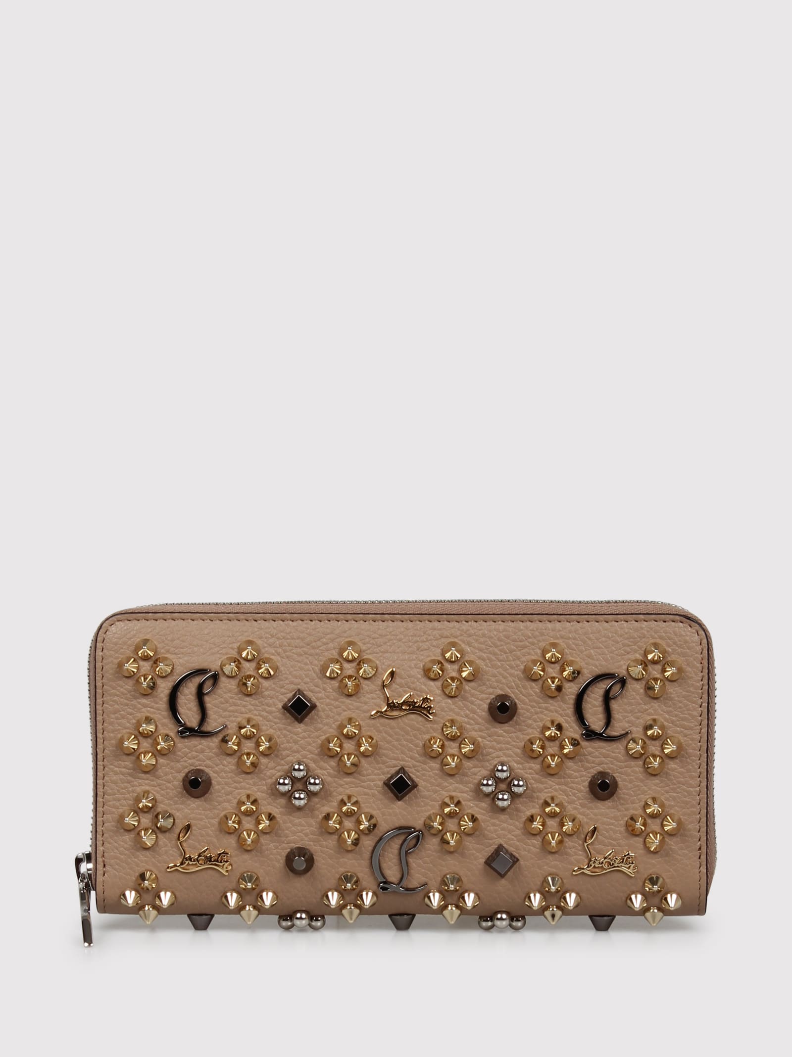 Shop Christian Louboutin Panettone Wallet In Nude & Neutrals