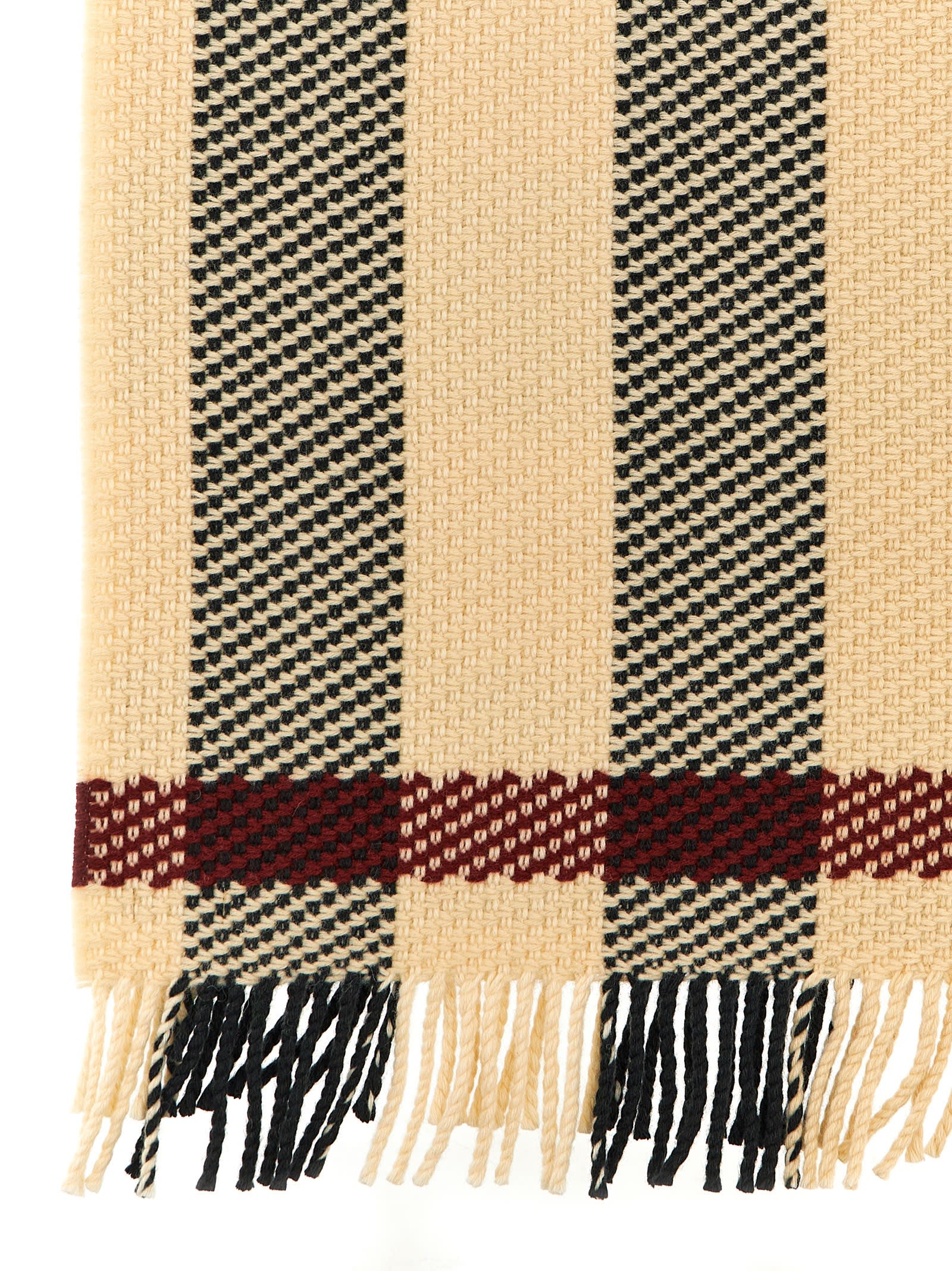 Shop Burberry Check Scarf In Multicolor