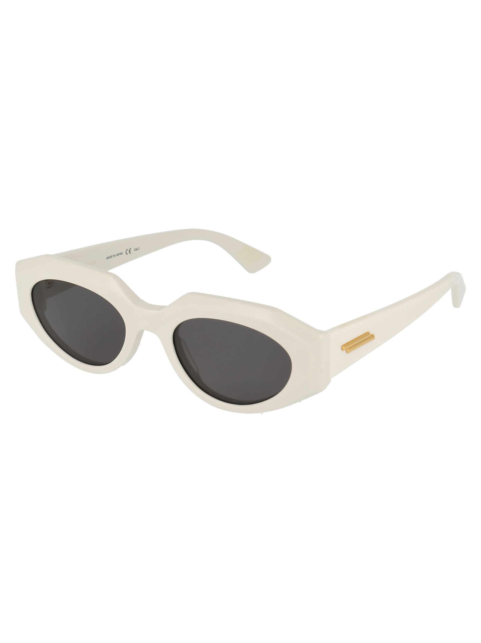 Shop Bottega Veneta Bv1031s Sunglasses In 003 Ivory Ivory Grey