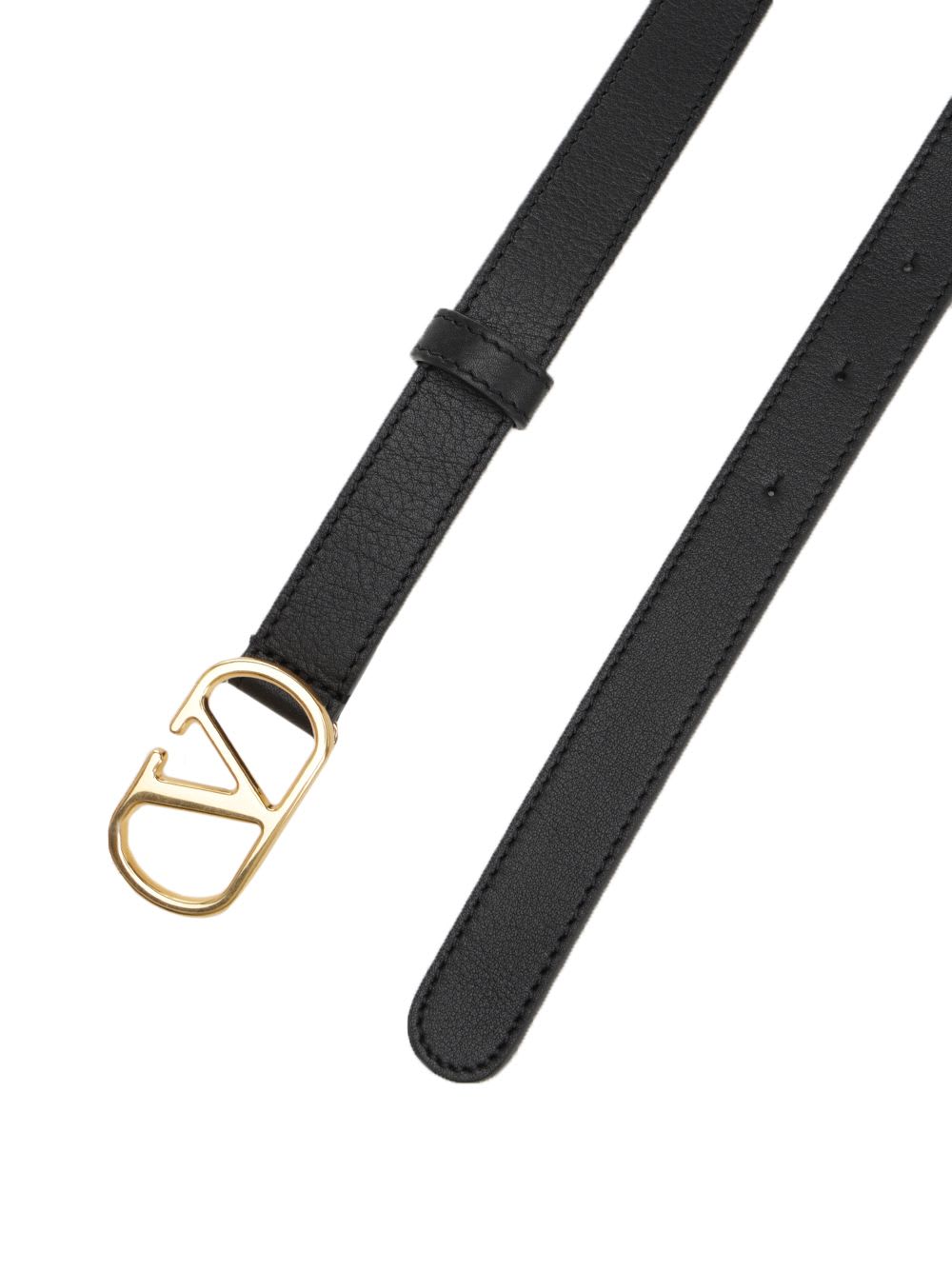 Valentino Garavani Vlogo Signature Leather Belt In Black