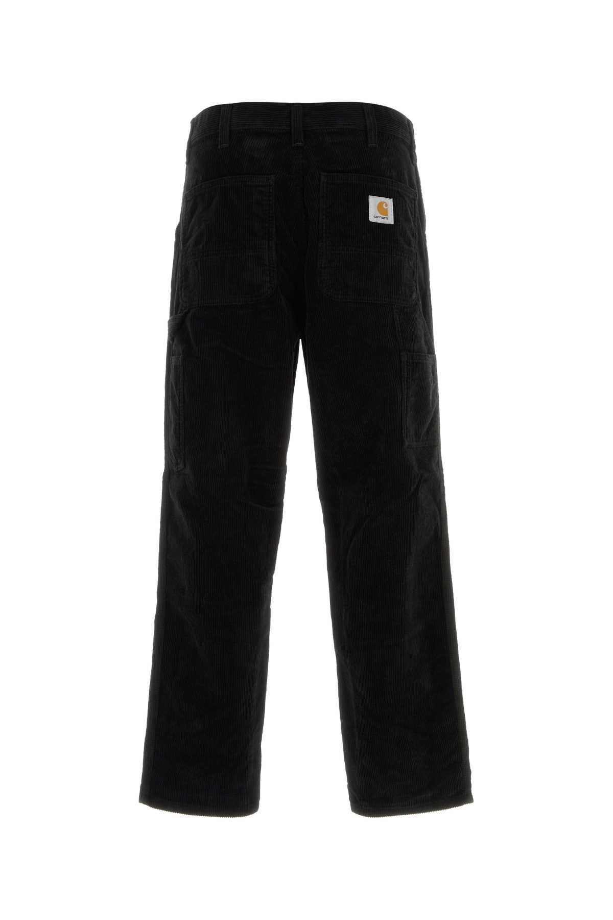 Carhartt Black Corduroy Single Knee Pant In Black