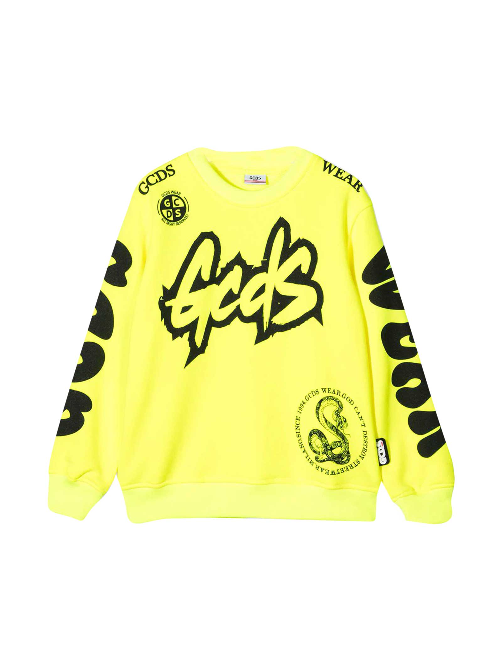 GCDS Mini Yellow Teen Sweatshirt