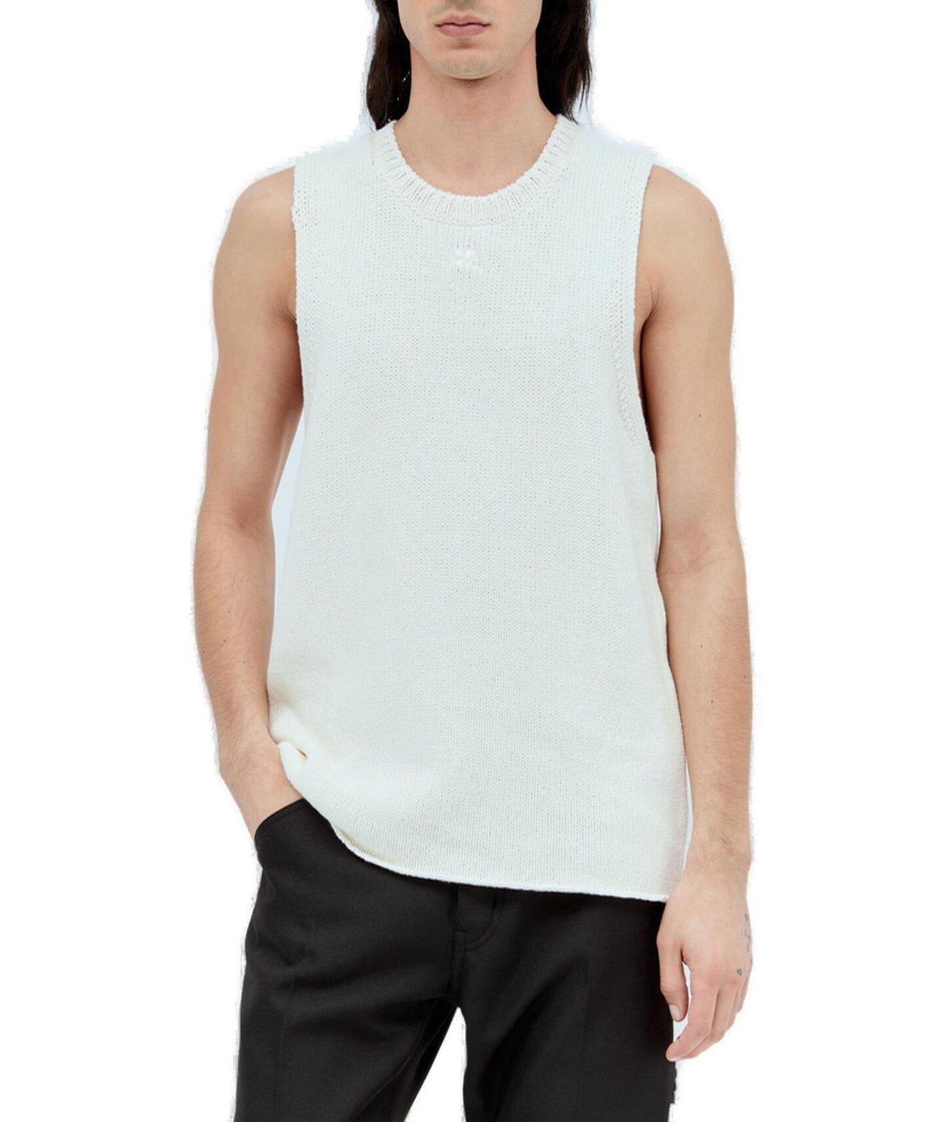 Courrèges Ribbed-knit Sleeveless Tank Top