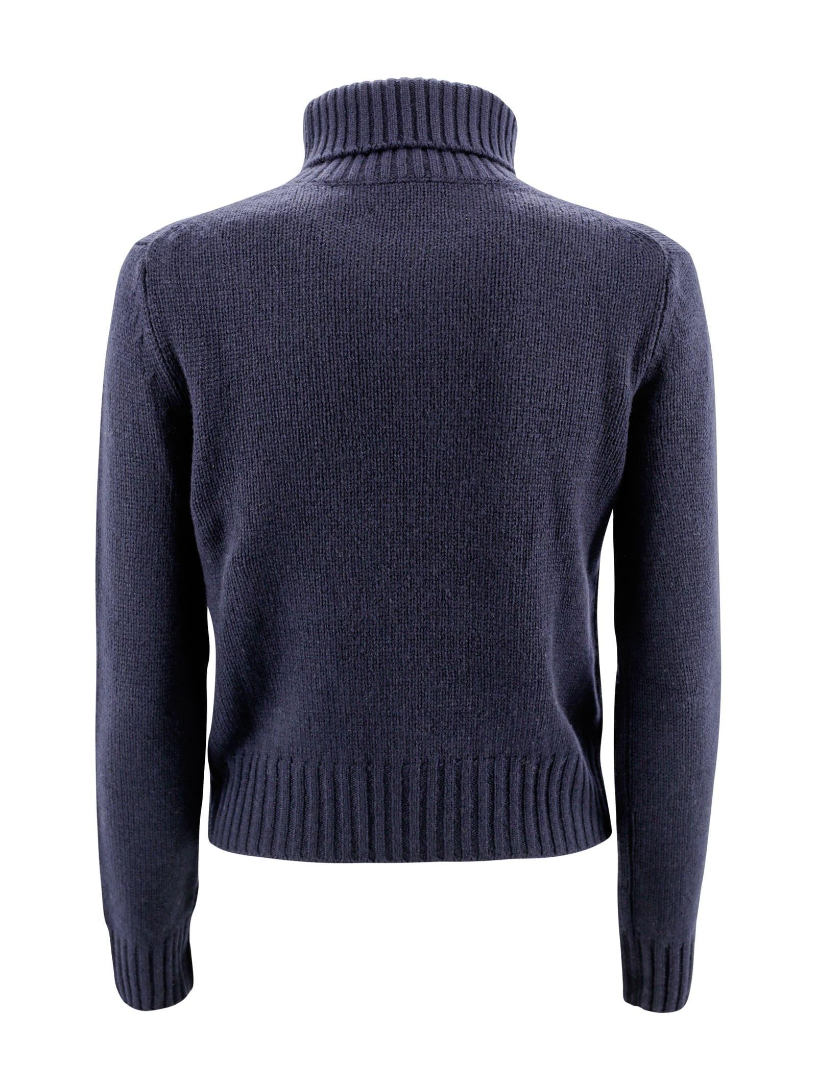 Shop Be You Sweatshirt With Ribbed Turtleneck In Blue