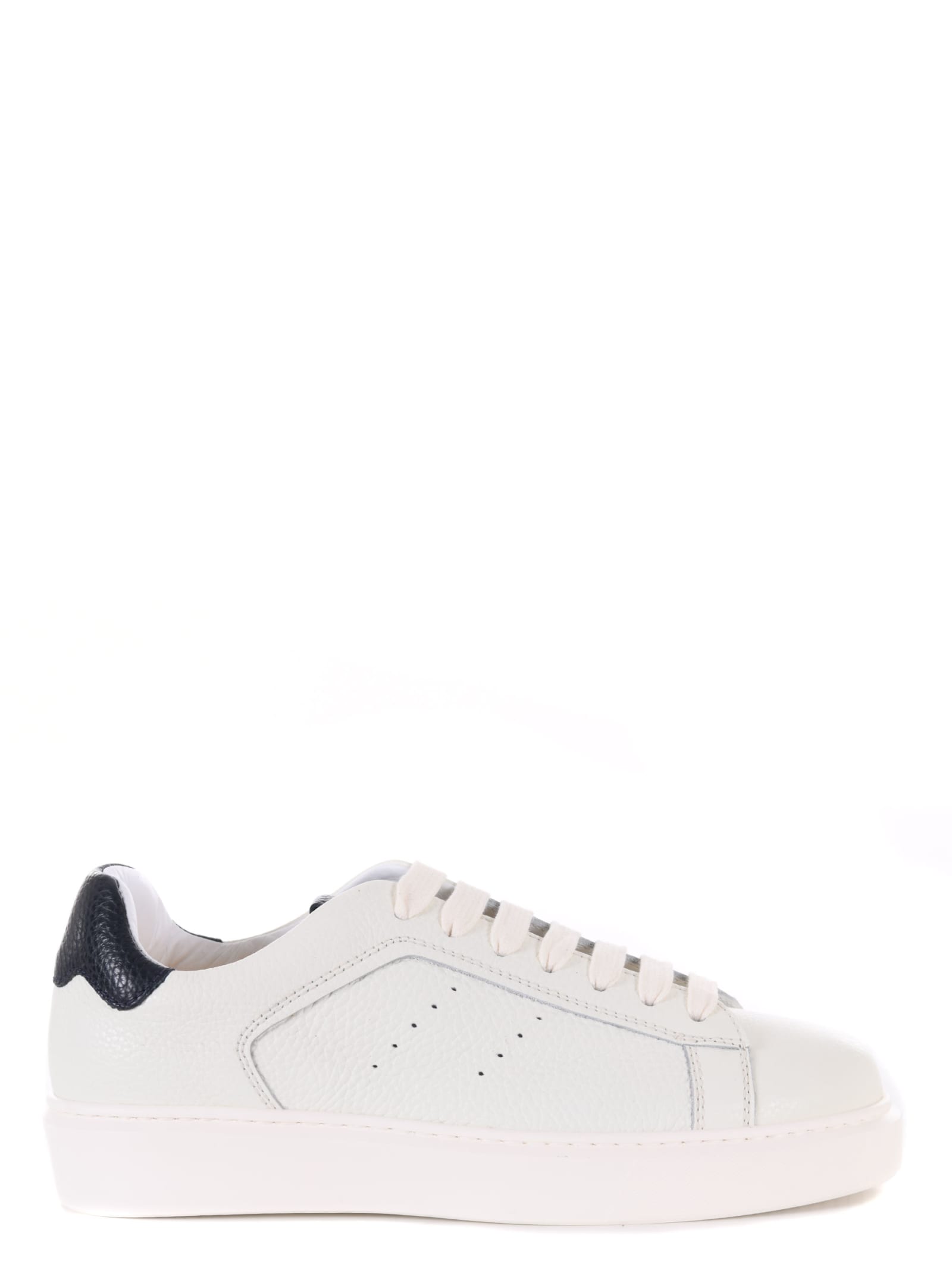 Shop Doucal's Doucals Sneakers In Bianco/blu