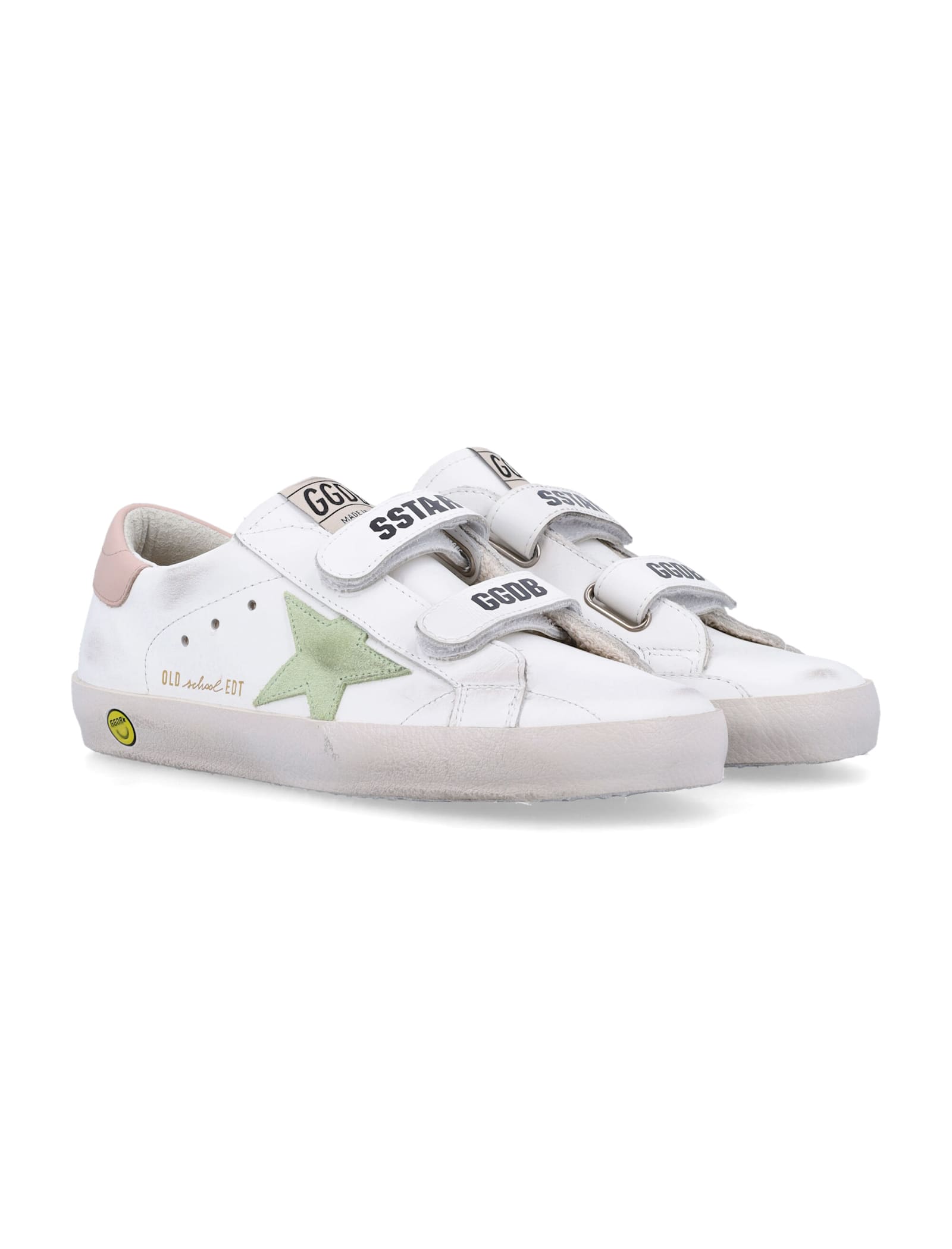 Golden Goose Old School In White/light Green
