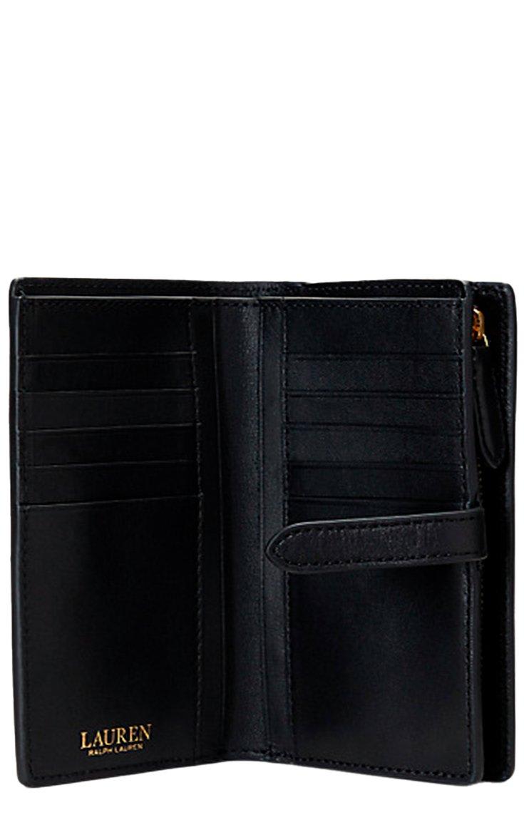 Polo Ralph Lauren Logo Plaque Rectangular Wallet In Black