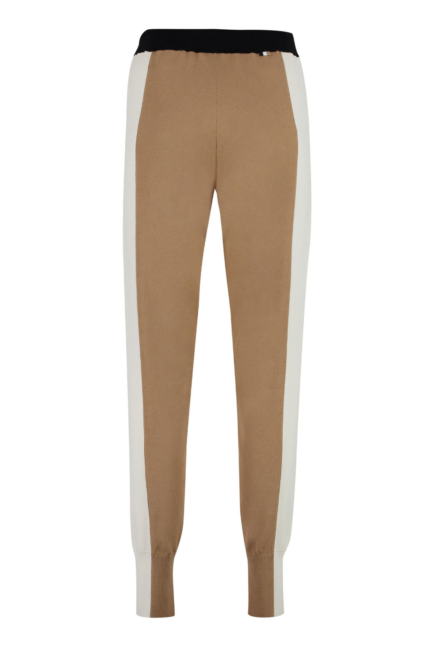 Shop Hugo Boss Knitted Joggers Pants In Camel