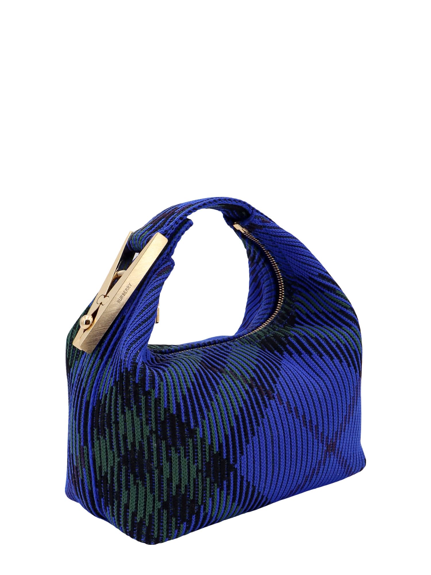 Burberry Peg Mini Handbag In Blue