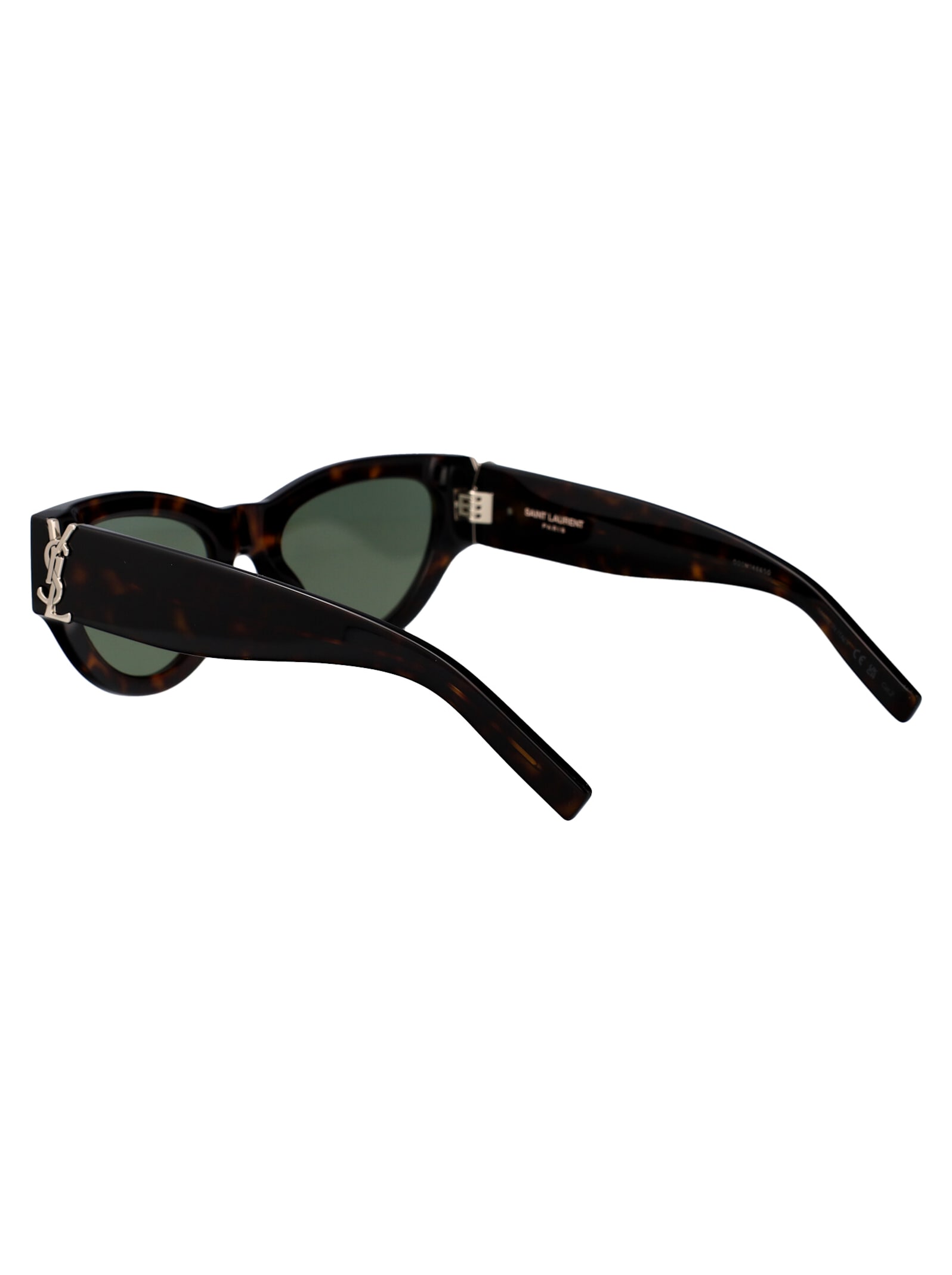 Saint Laurent Sl M94 Tortoiseshell Logo Sunglasses In Green