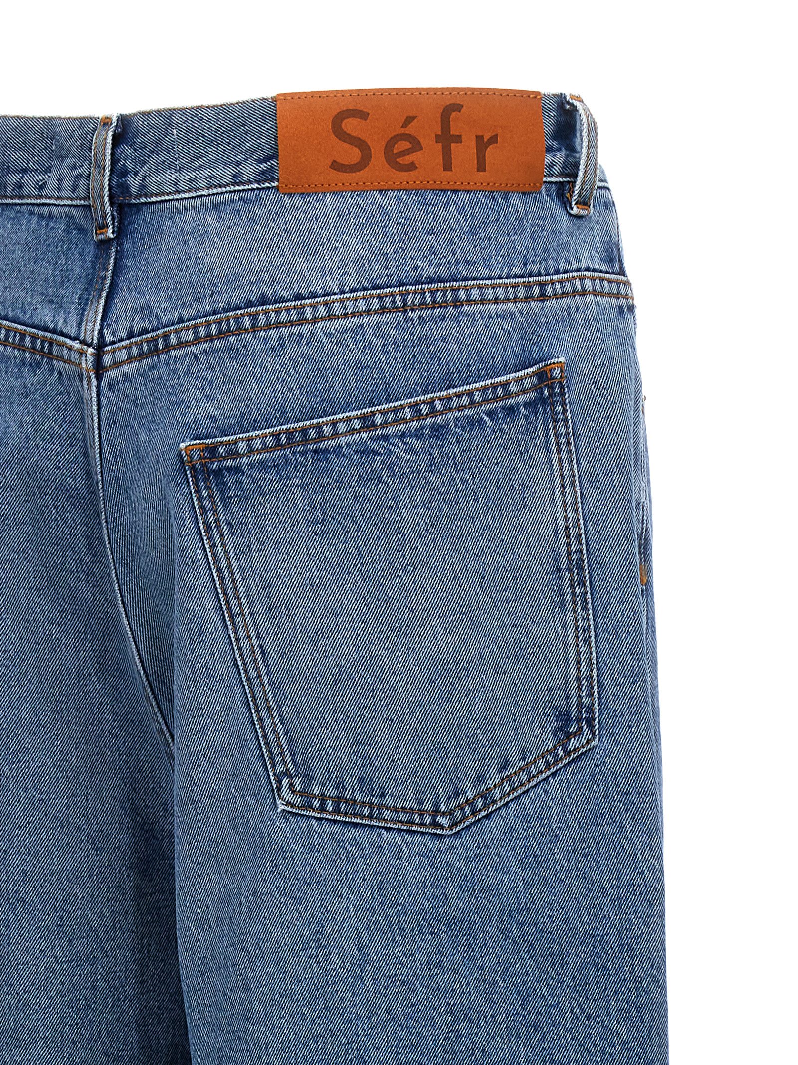 Shop Séfr Disco Cut Jeans In Blue