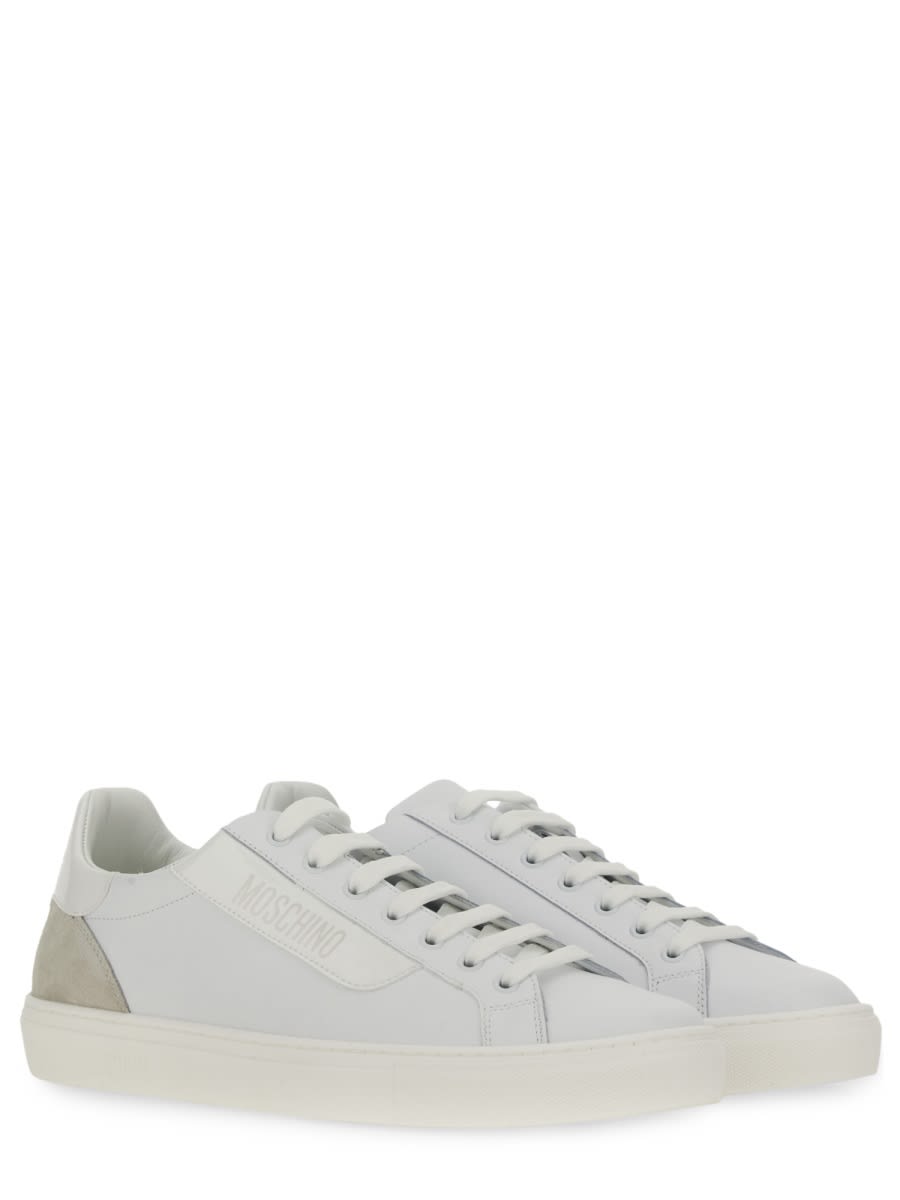 Shop Moschino Sneaker With Logo In White