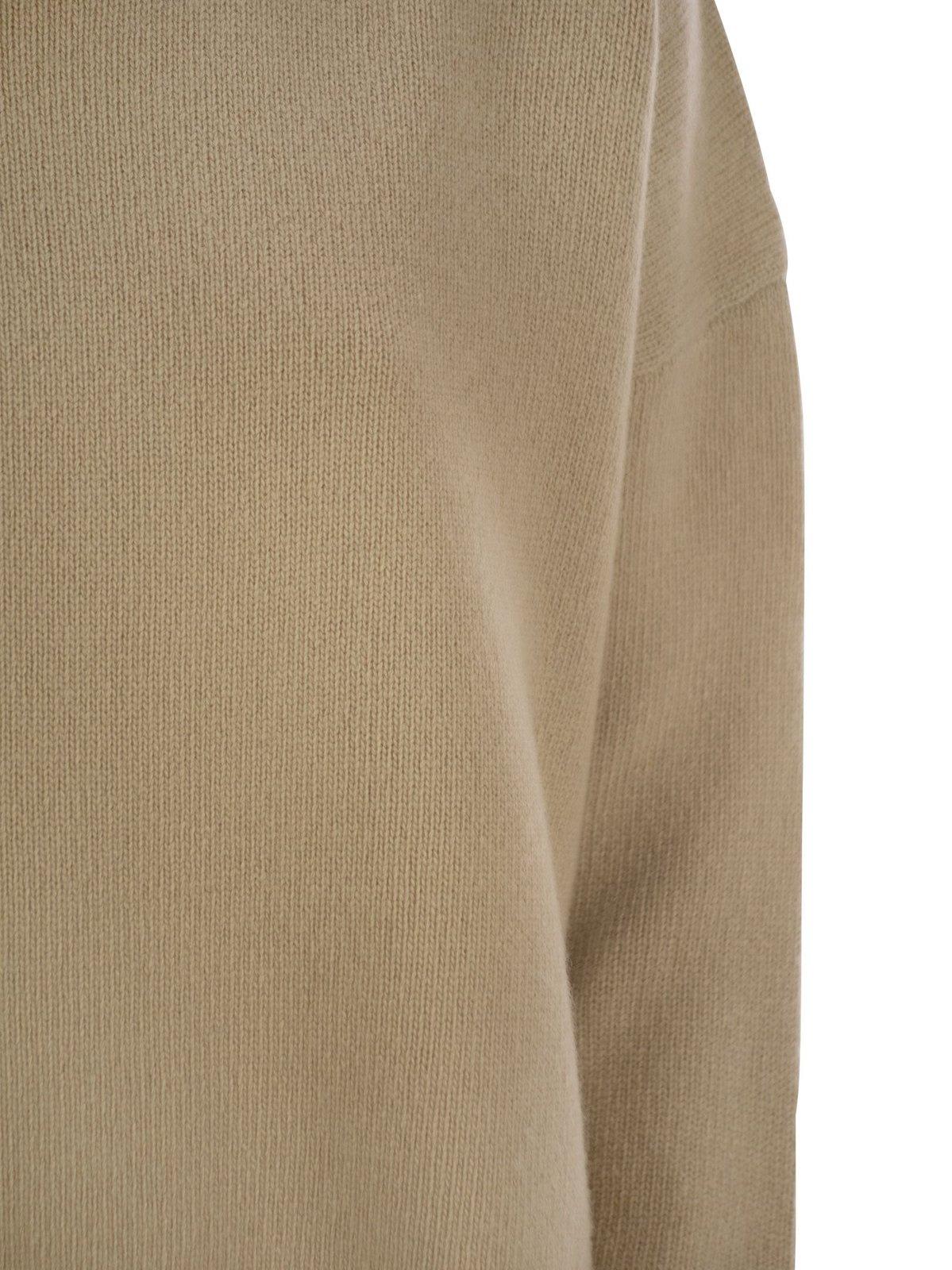 Shop Weekend Max Mara High Neck Long-sleeved Jumper In 004 Beige