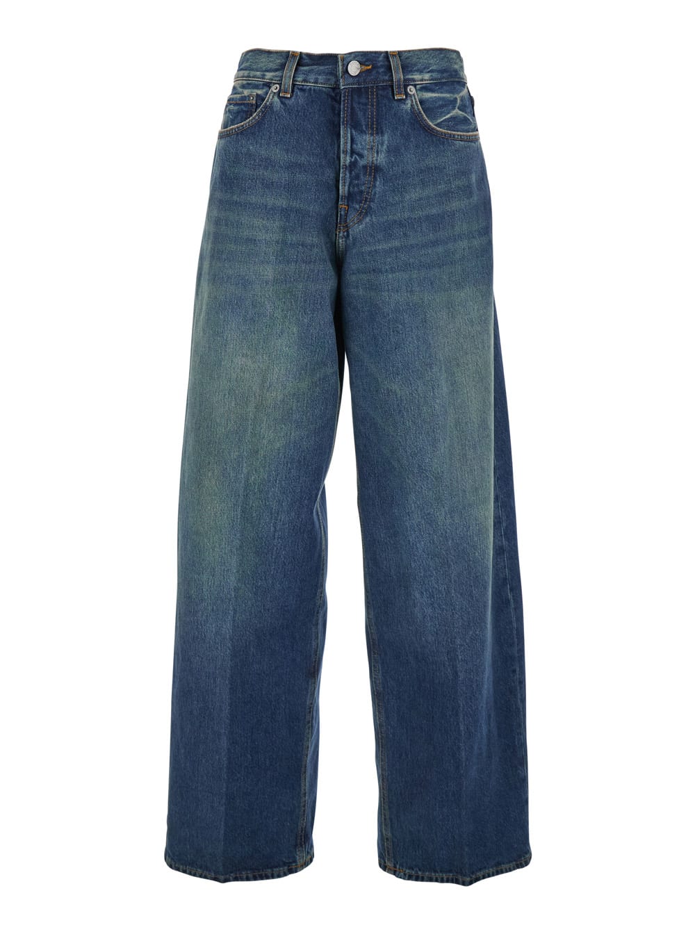 Haikure bethany Blue Jeans With Logo Patch On The Rear In Denim Woman