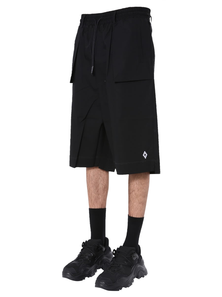 Marcelo Burlon County Of Milan Marcelo Burlon Bermuda With Logo In Black