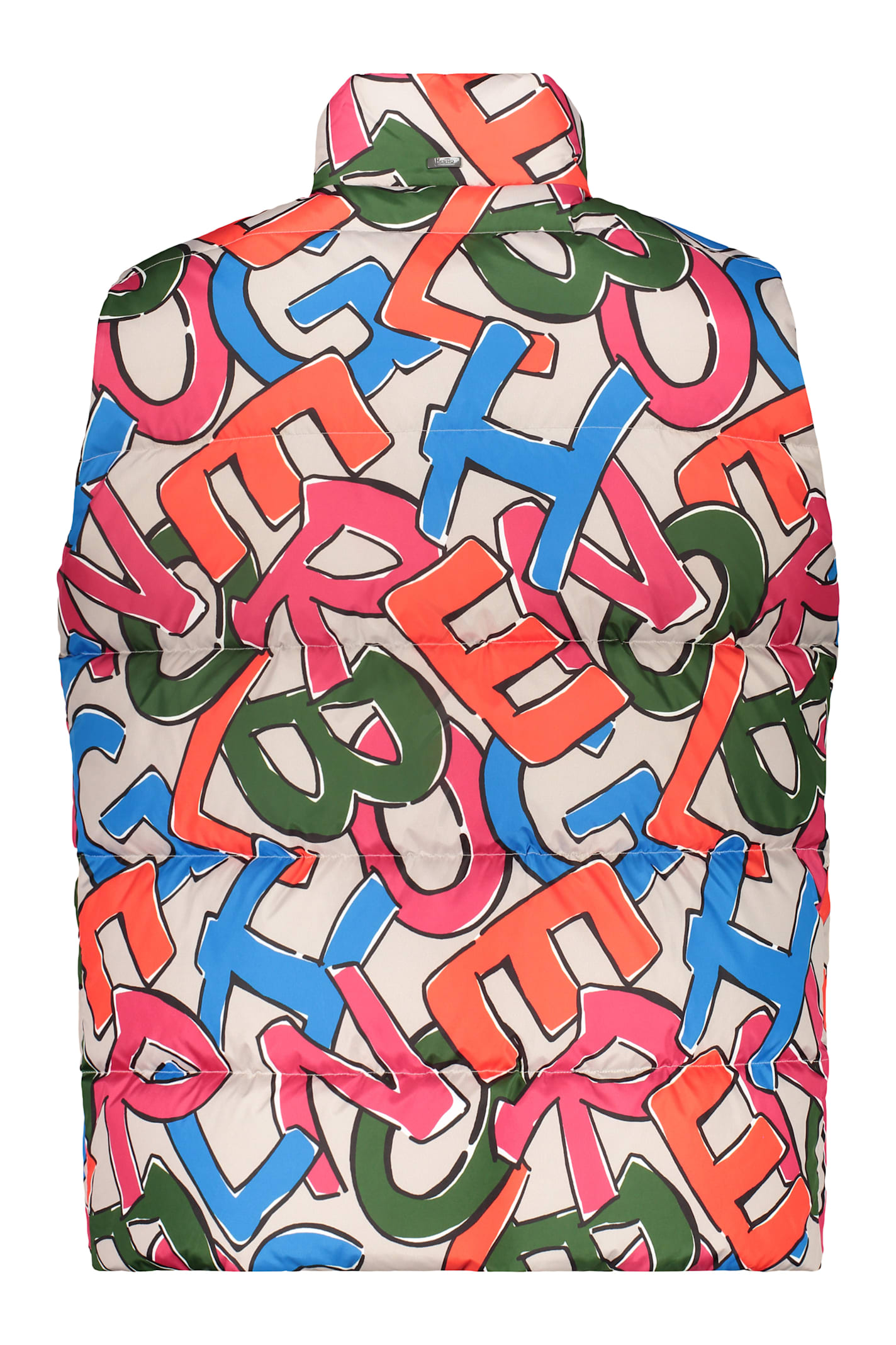 Herno Colored Winter Vest With Logo Print In Multi