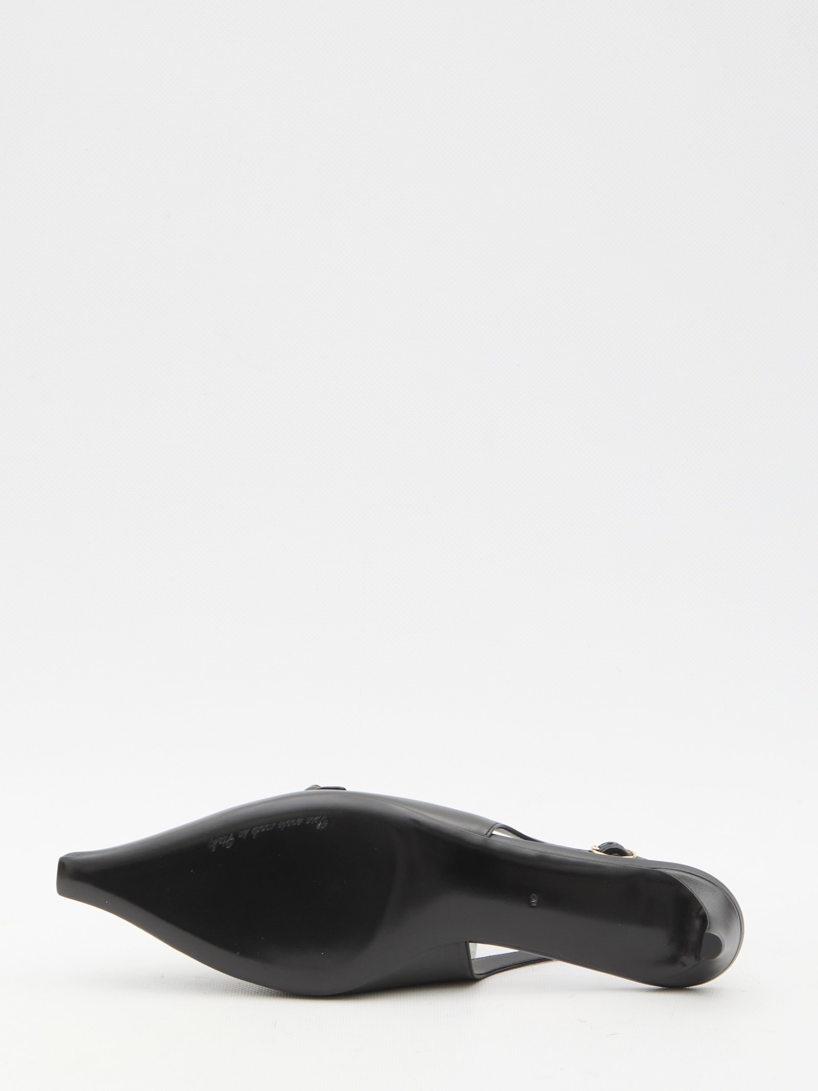 Dolce & Gabbana Nappa Leather Slingbacks In Black