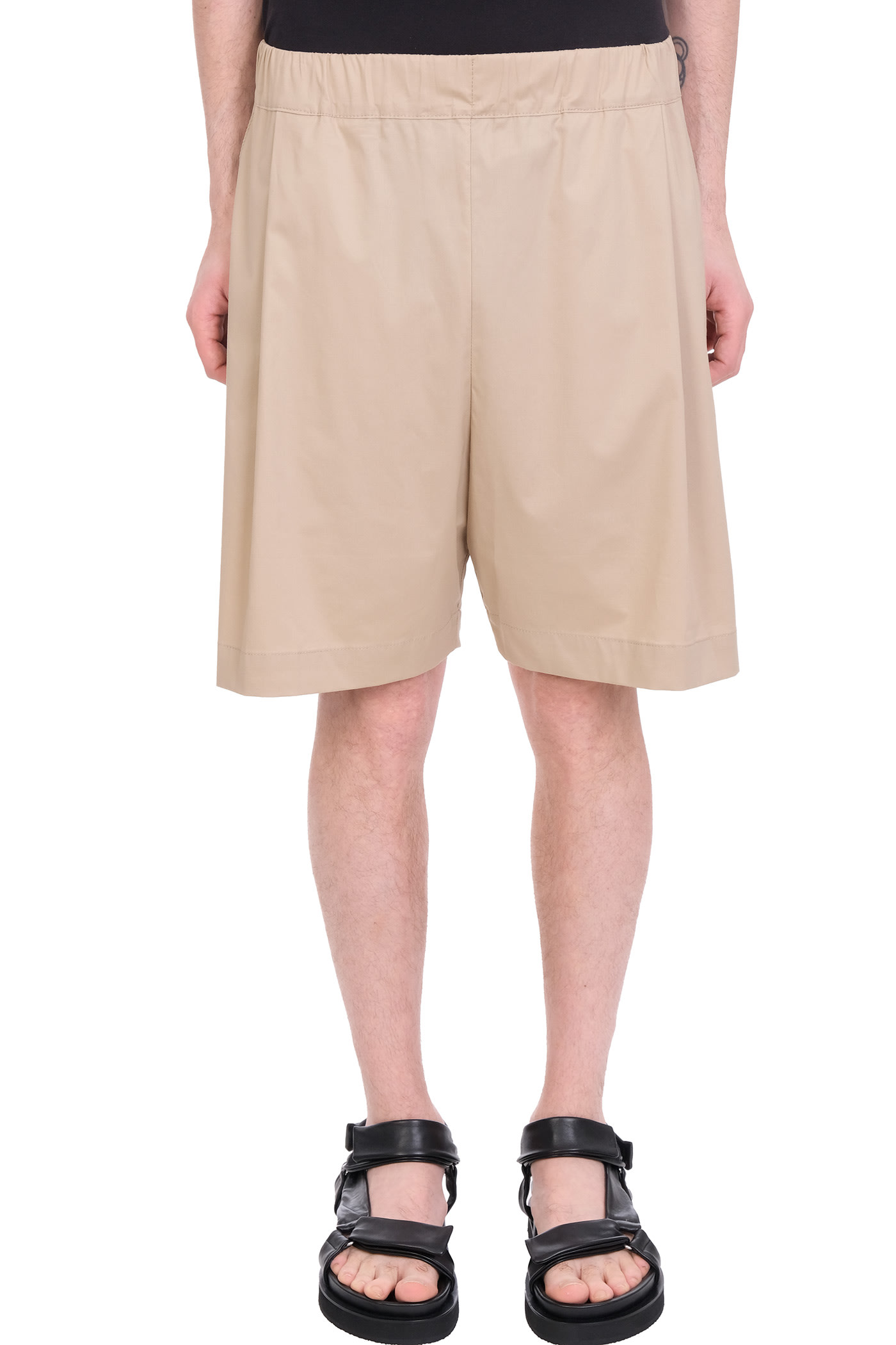 Laneus Shorts In Beige Cotton