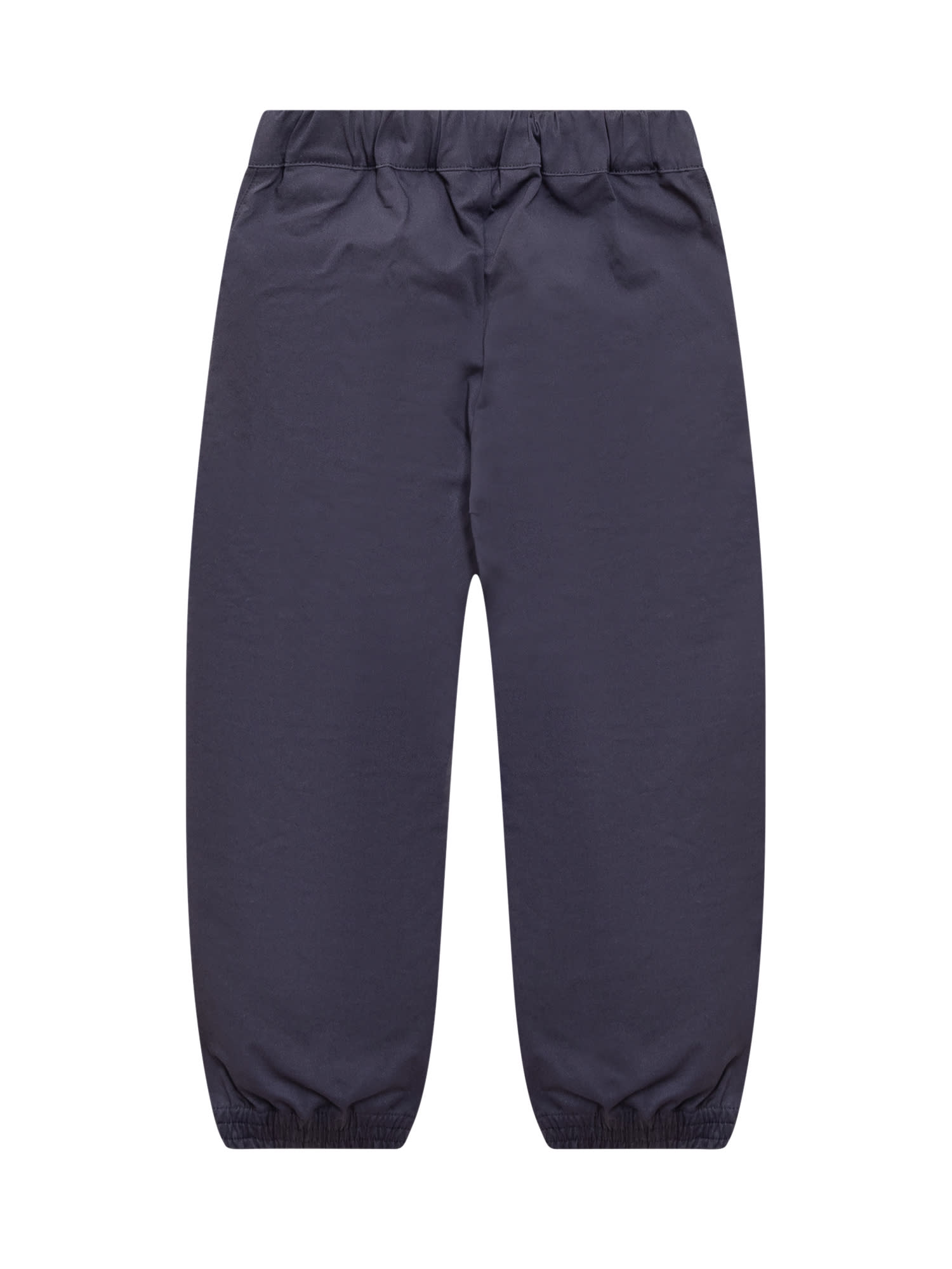 Shop Palm Angels Trousers With Logo In Navy Blue